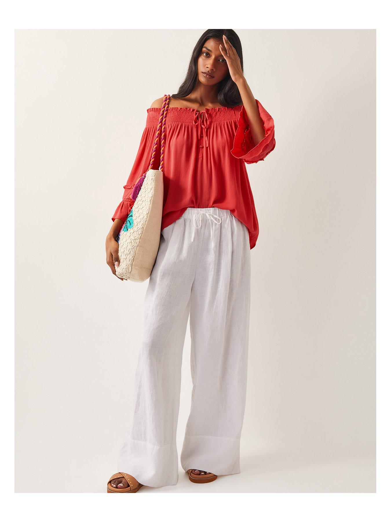 Image 4 of 5 of Monsoon Ava Smock Top - Pink