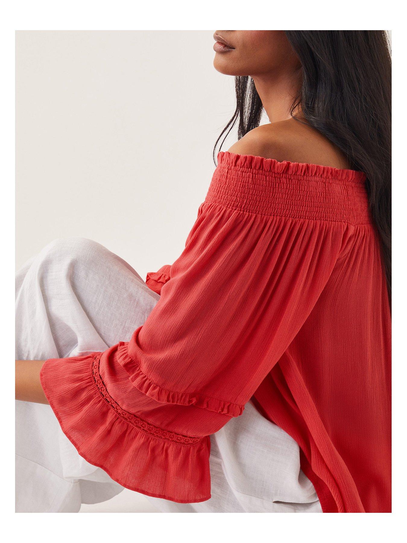 Image 5 of 5 of Monsoon Ava Smock Top - Pink