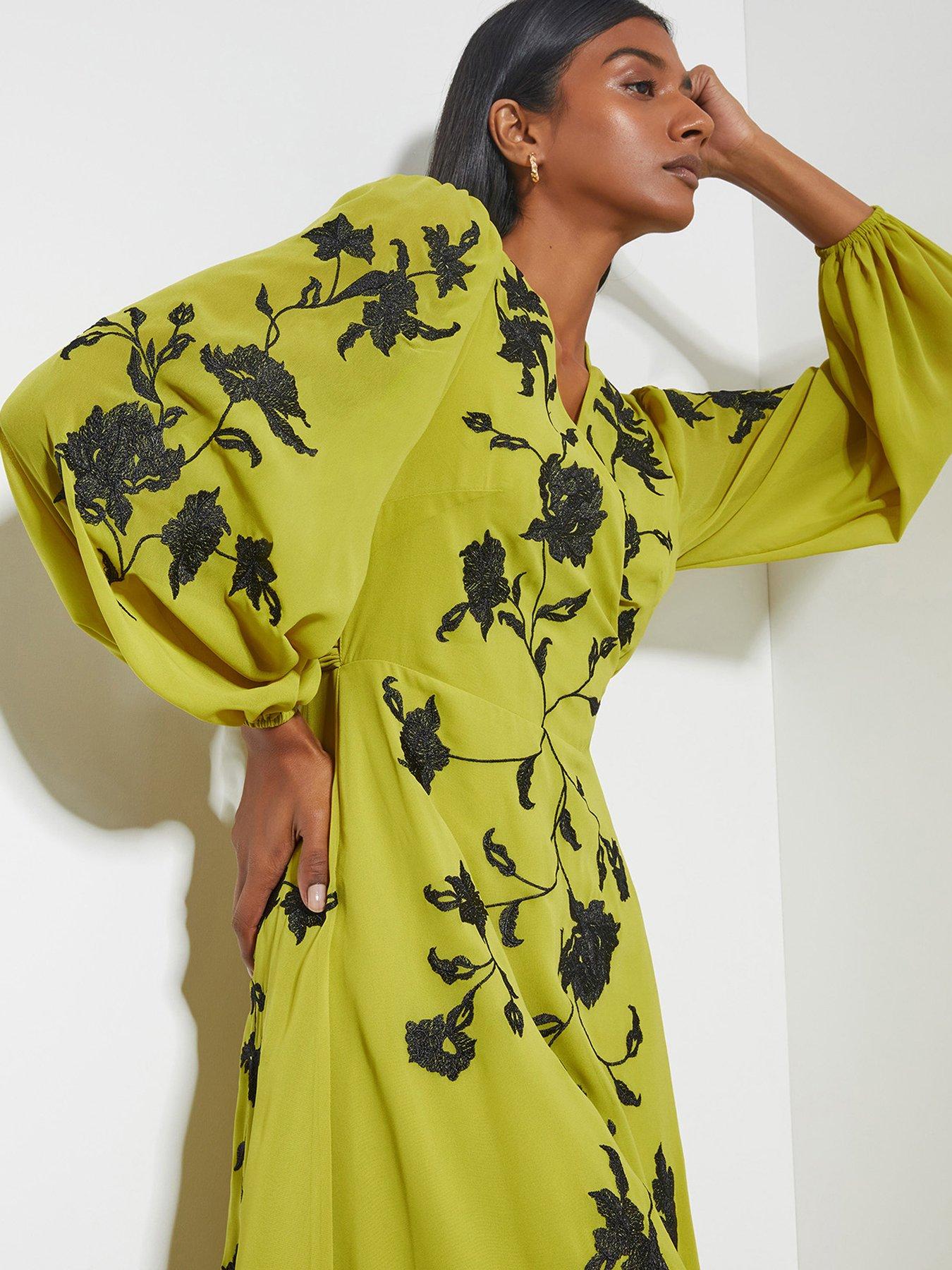 Image 5 of 5 of Monsoon Willa Wrap Dress - Green