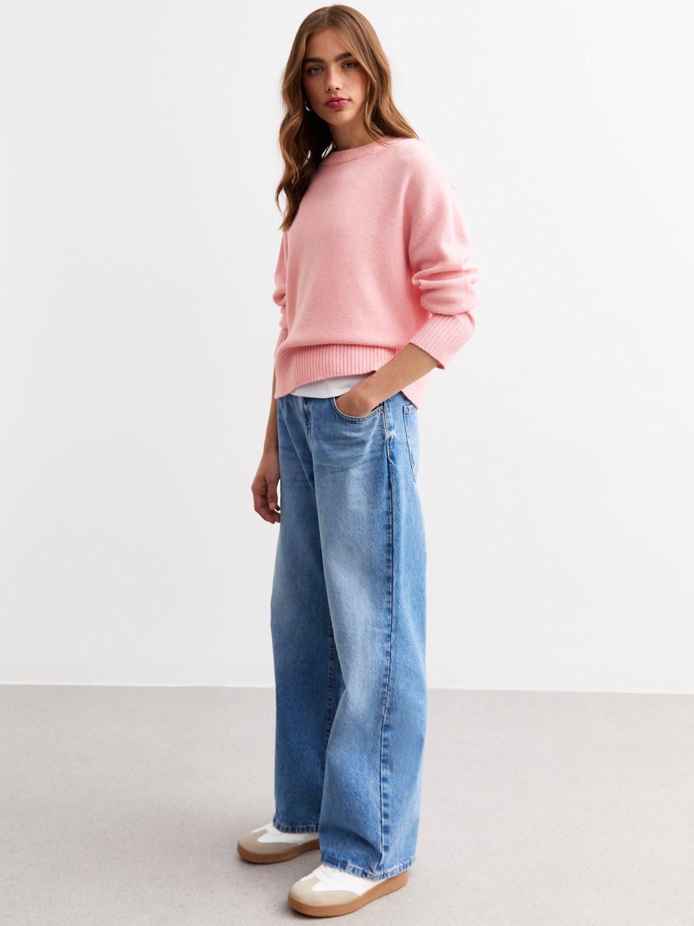 new-look-pink-soft-knit-crew-neck-jumperback