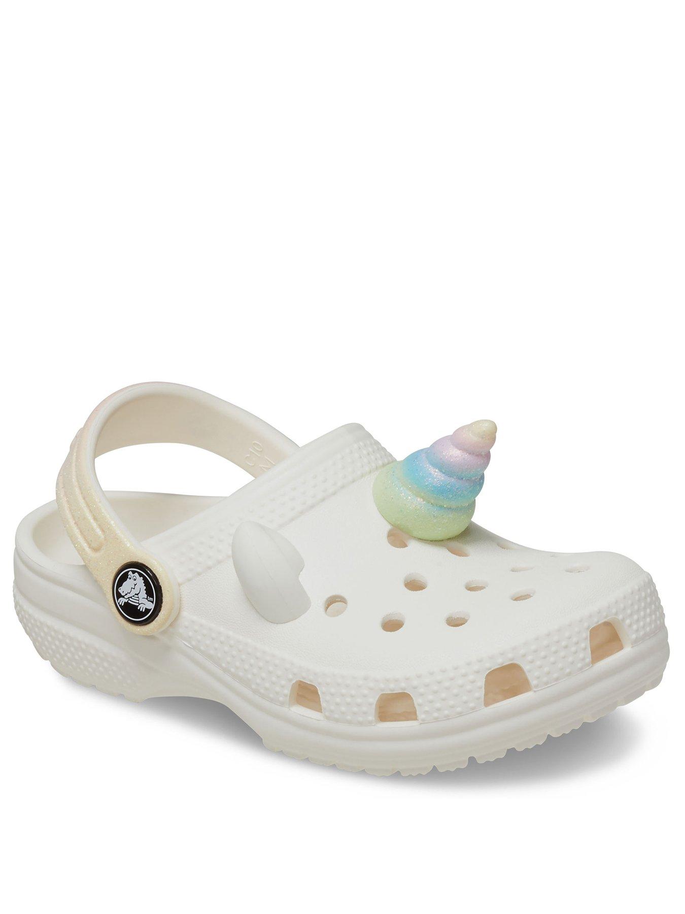 Image 2 of 6 of Crocs Classic I AM Rainbow Unicorn Clog - Cream