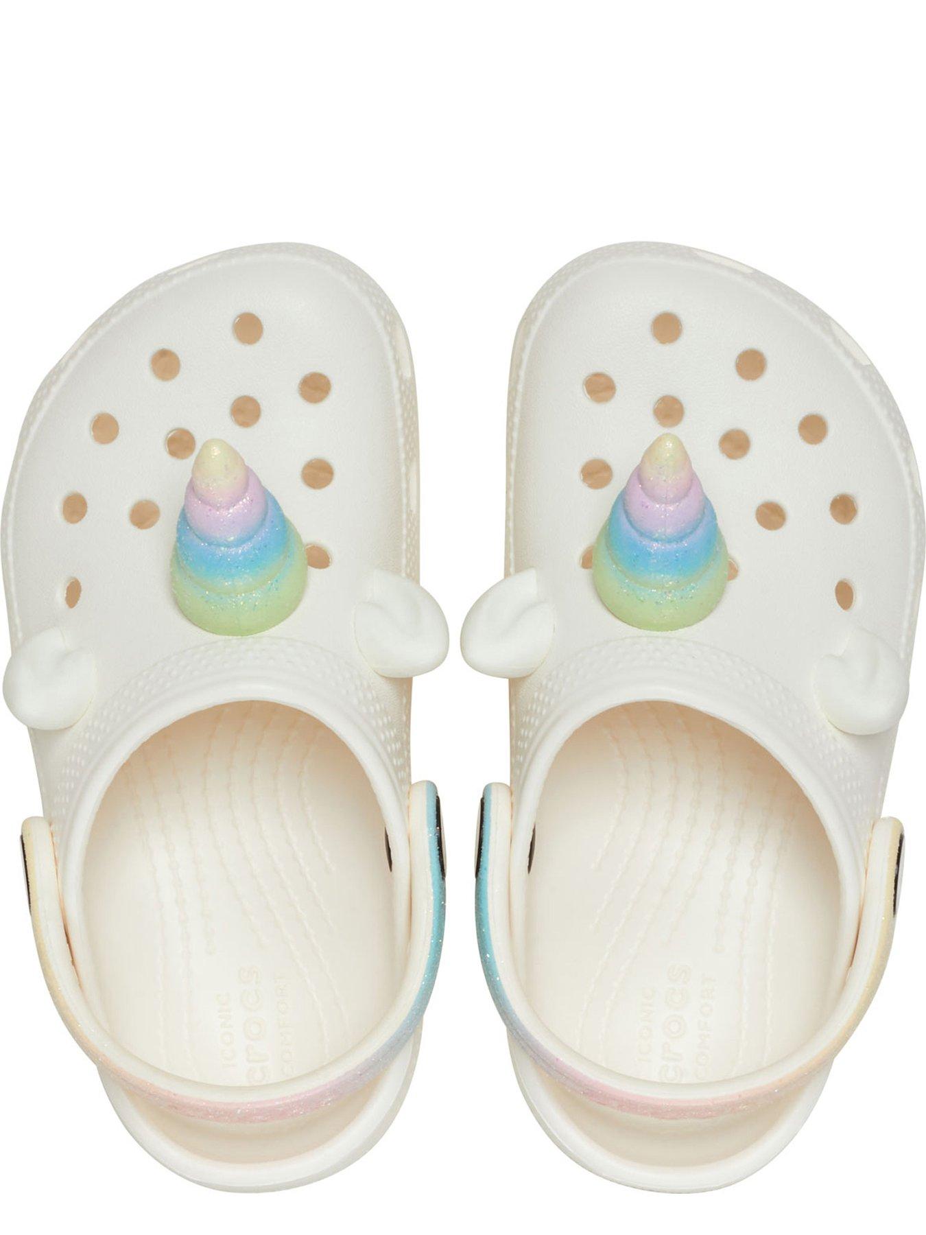Image 4 of 6 of Crocs Classic I AM Rainbow Unicorn Clog - Cream