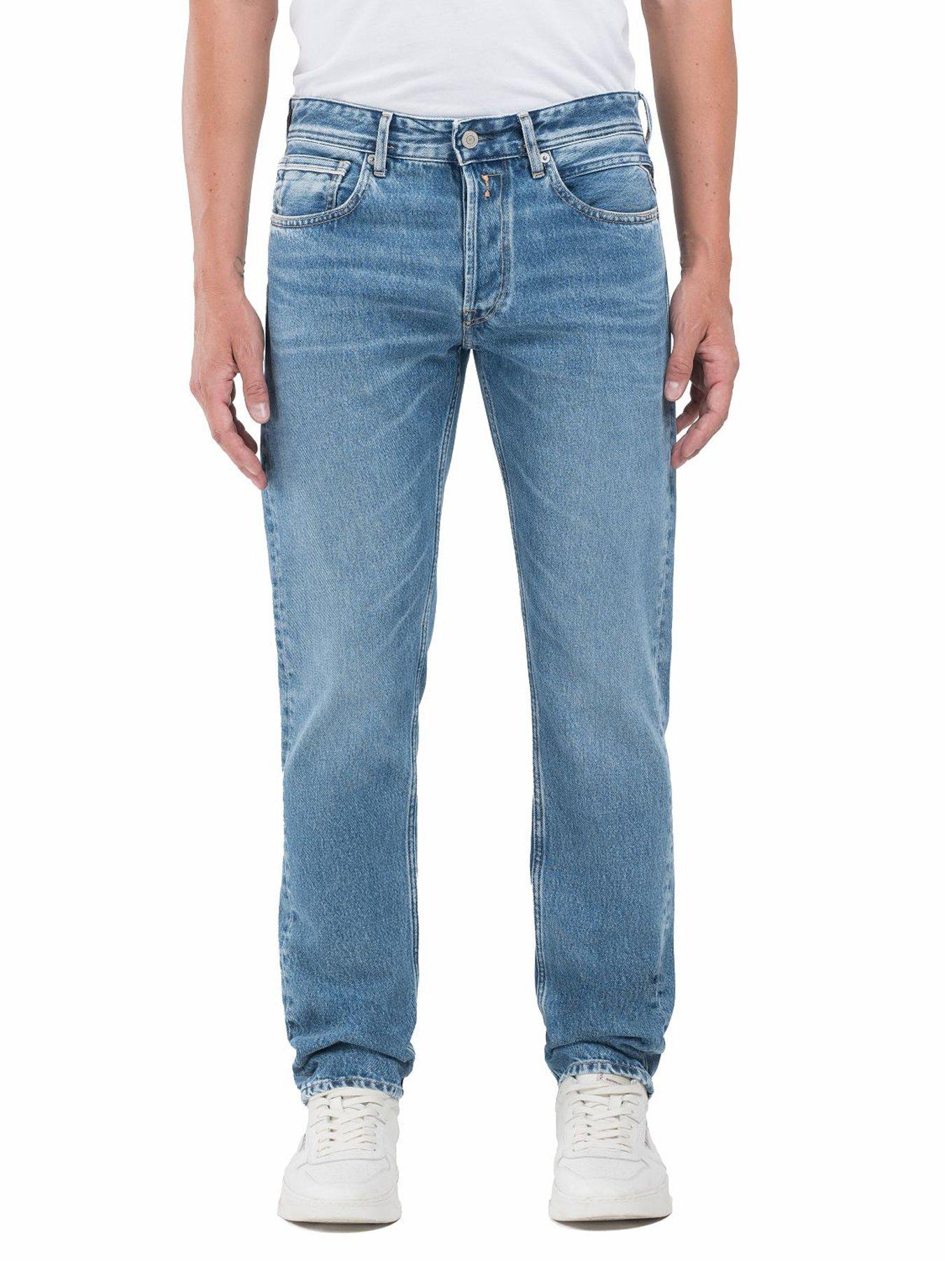 Replay Grover Regular Straight Fit Jeans - Blue