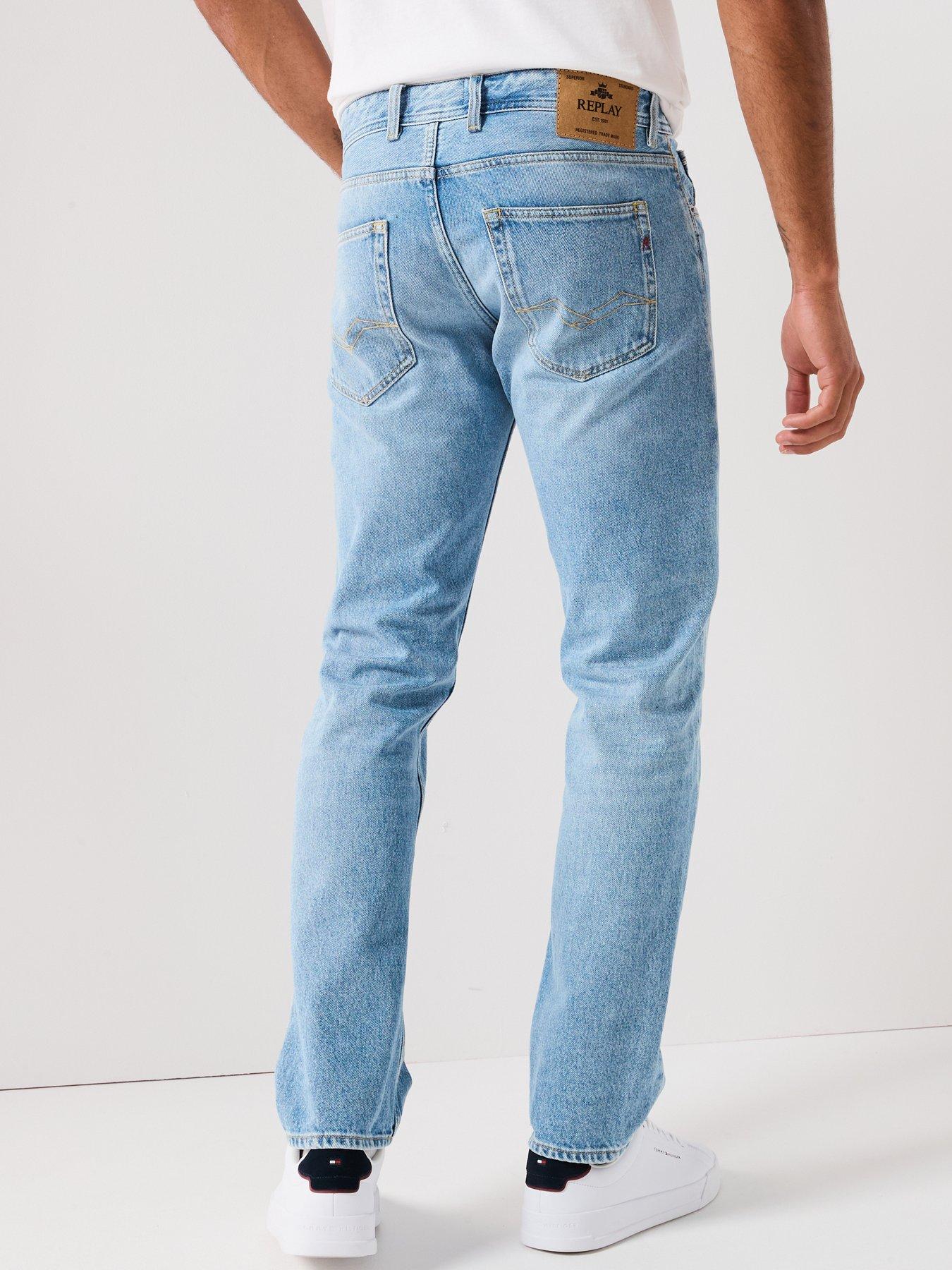 Image 2 of 5 of Replay Grover Regular Straight Fit Jeans - Light Blue