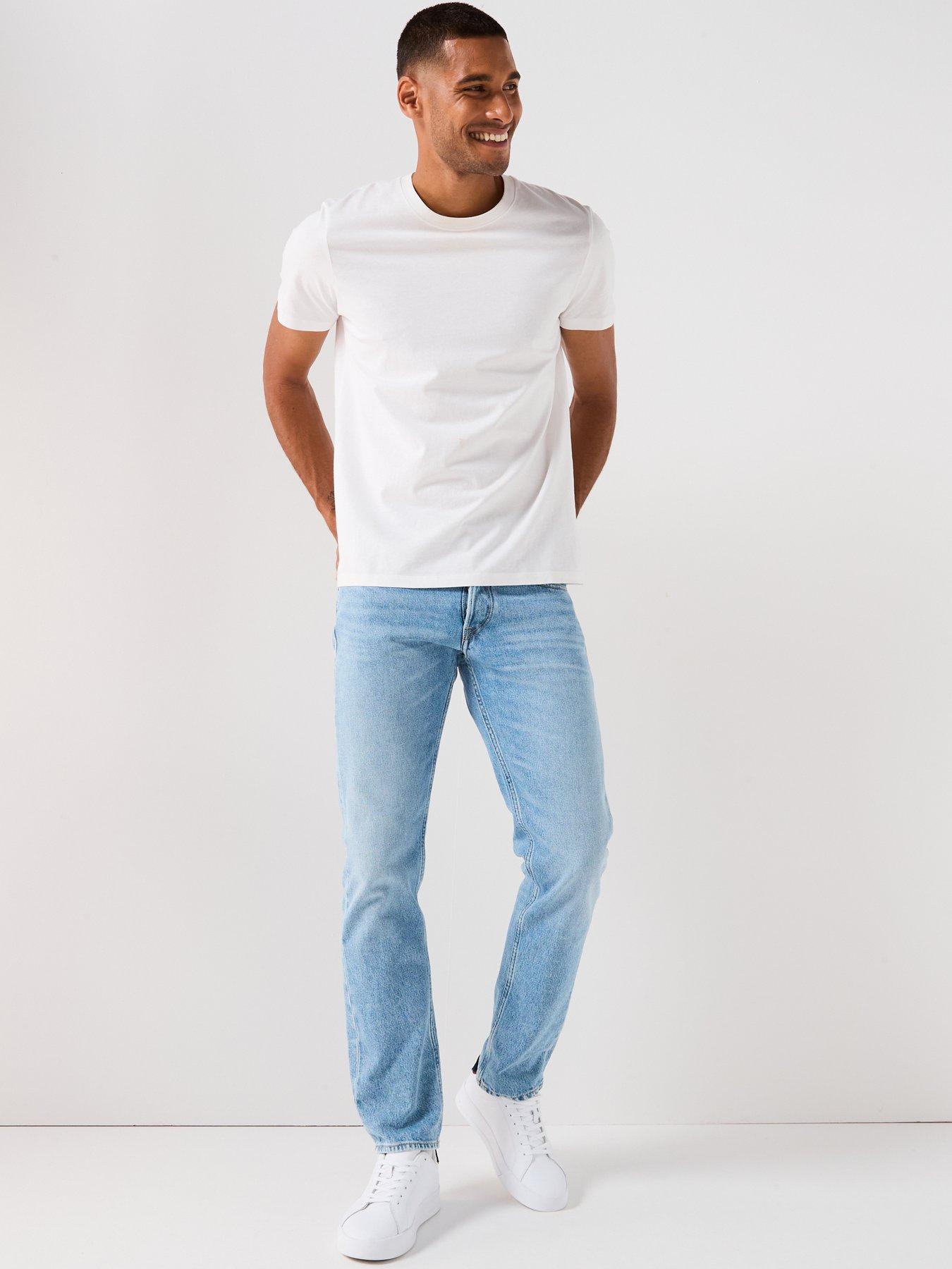 Image 5 of 5 of Replay Grover Regular Straight Fit Jeans - Light Blue