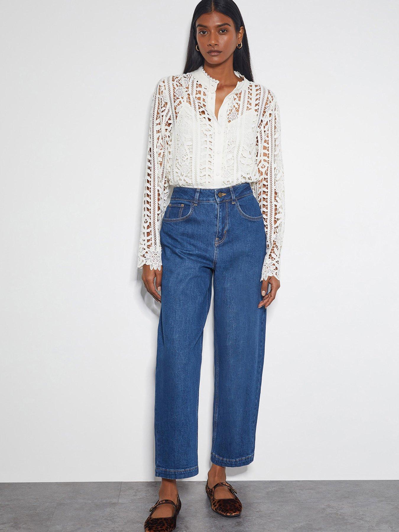 Image 4 of 4 of Monsoon Lottie Lace Top - Cream