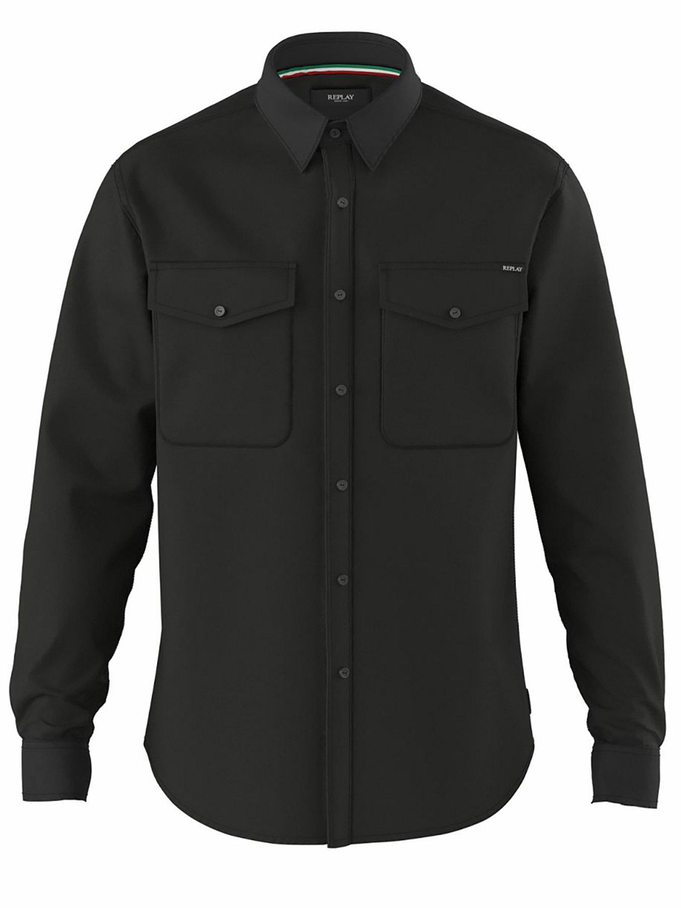 Replay Lee Relaxed Workwear Denim Over Shirt- Black