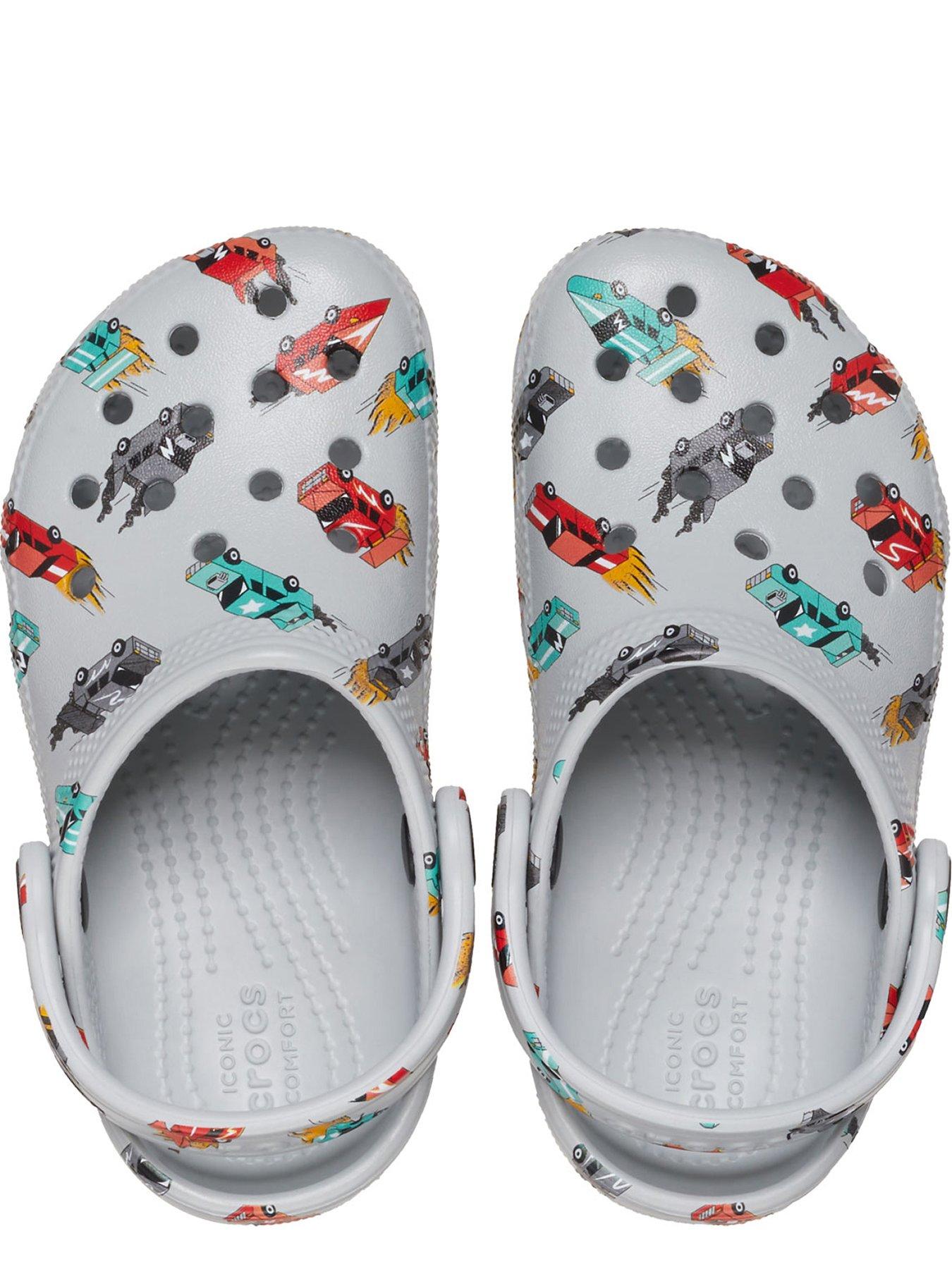 Image 4 of 6 of Crocs Classic Race Cars Graphic Cg T - Grey