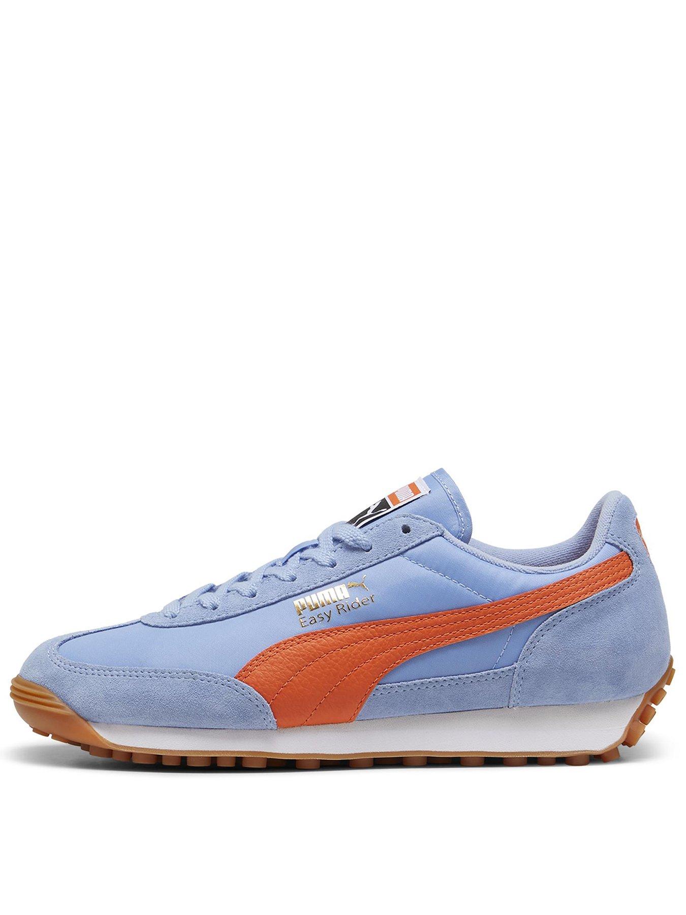 puma-womens-easy-rider-vintage-trainers-light-blueorangefront