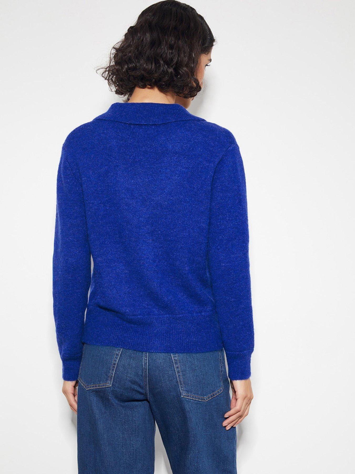 Image 2 of 5 of Monsoon Cora Collar Cardigan Cobalt - Blue