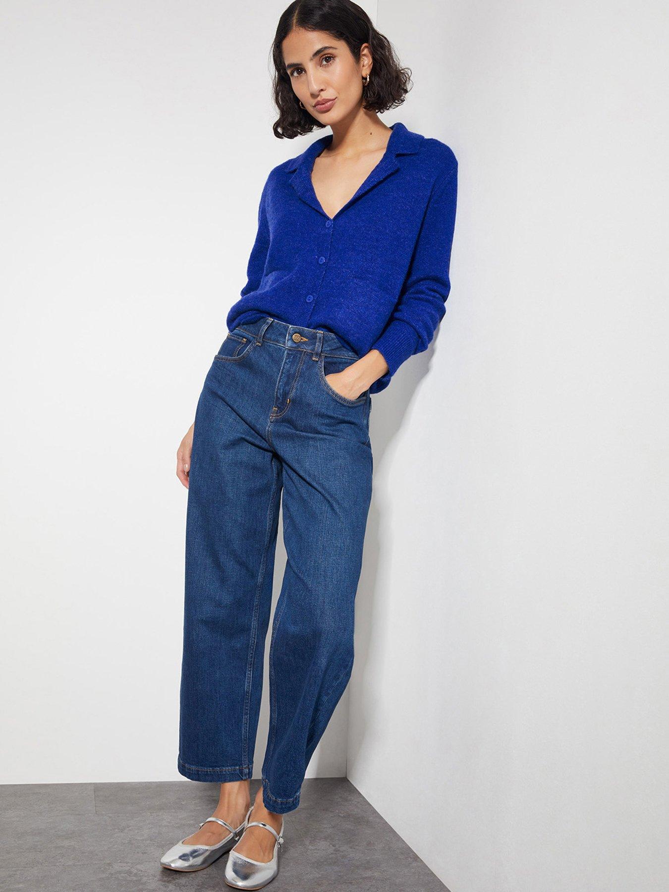 Image 5 of 5 of Monsoon Cora Collar Cardigan Cobalt - Blue