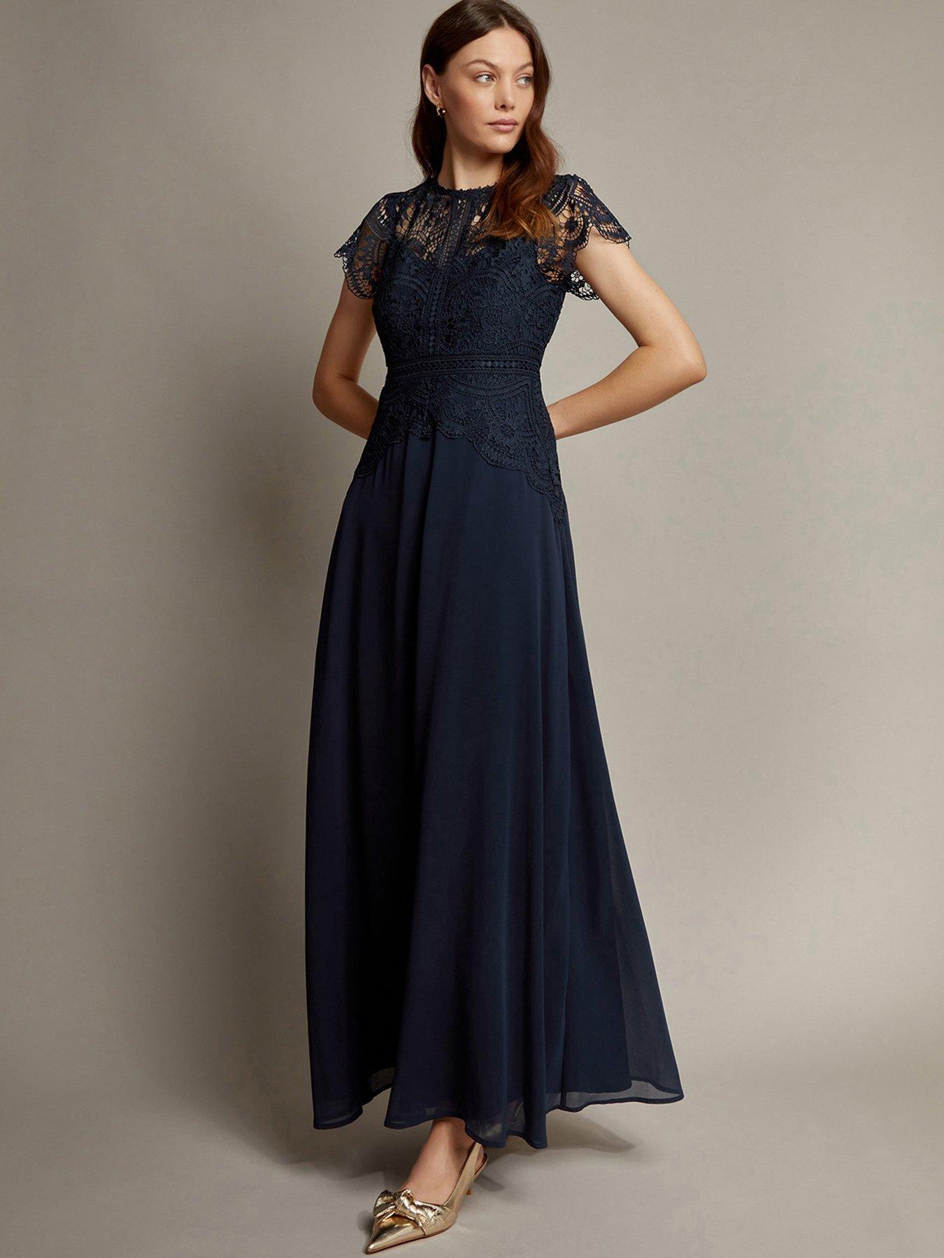 undefined Monica Maxi Dress - Navy