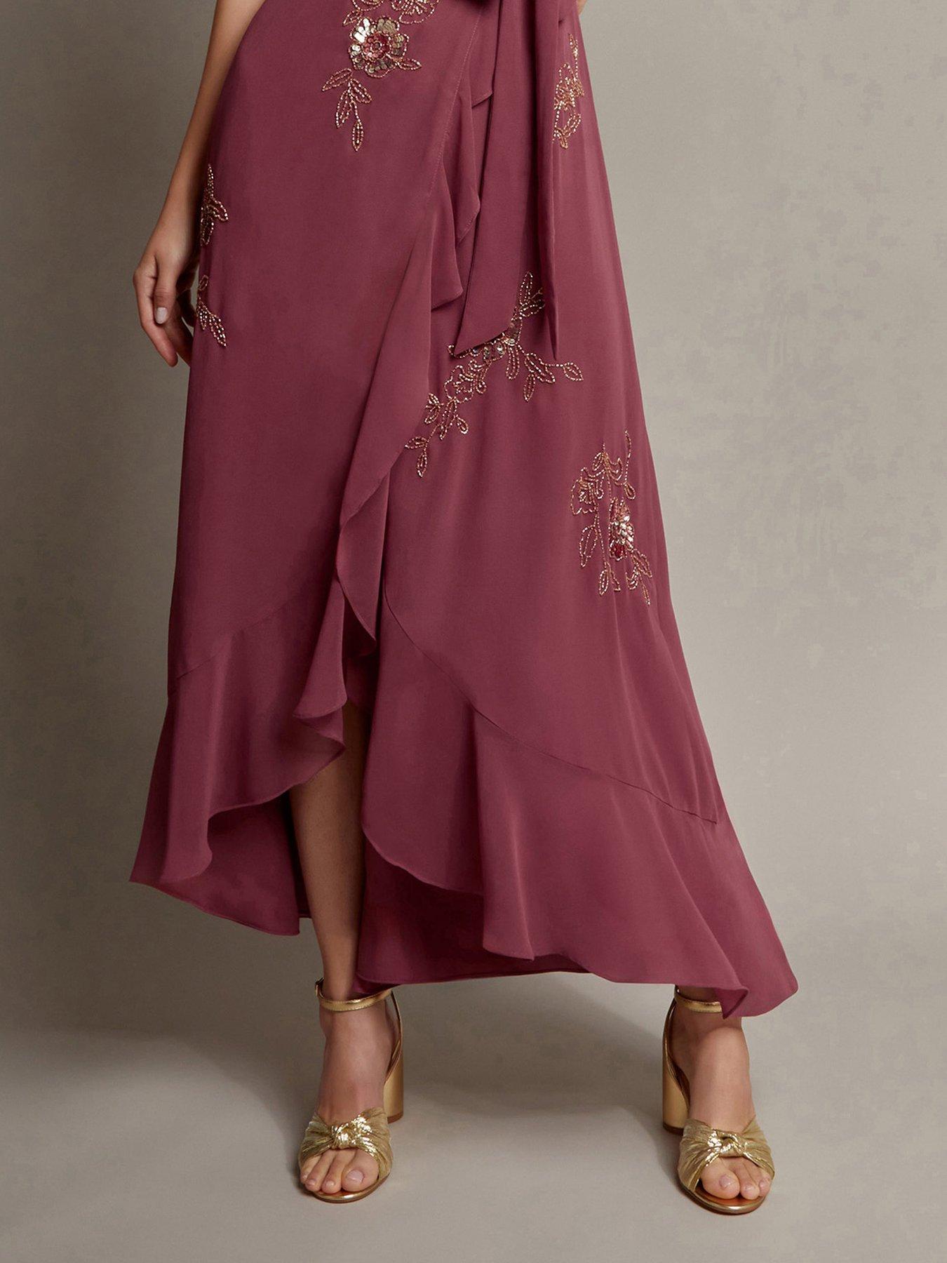 monsoon-ausha-wrap-dress-magentadetail