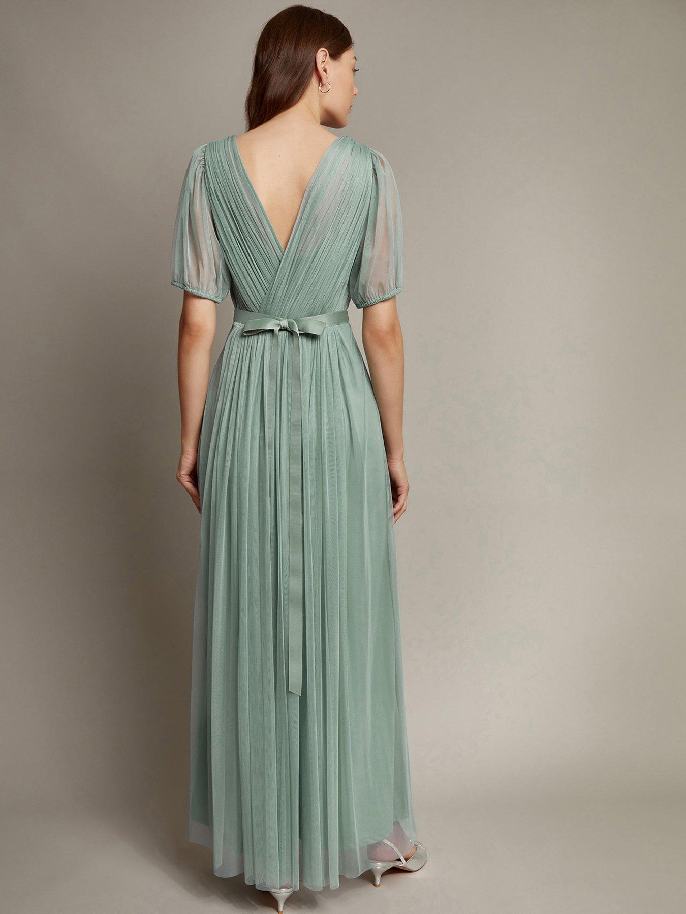 Image 2 of 5 of Monsoon Ellie Maxi Dress Sage - Green