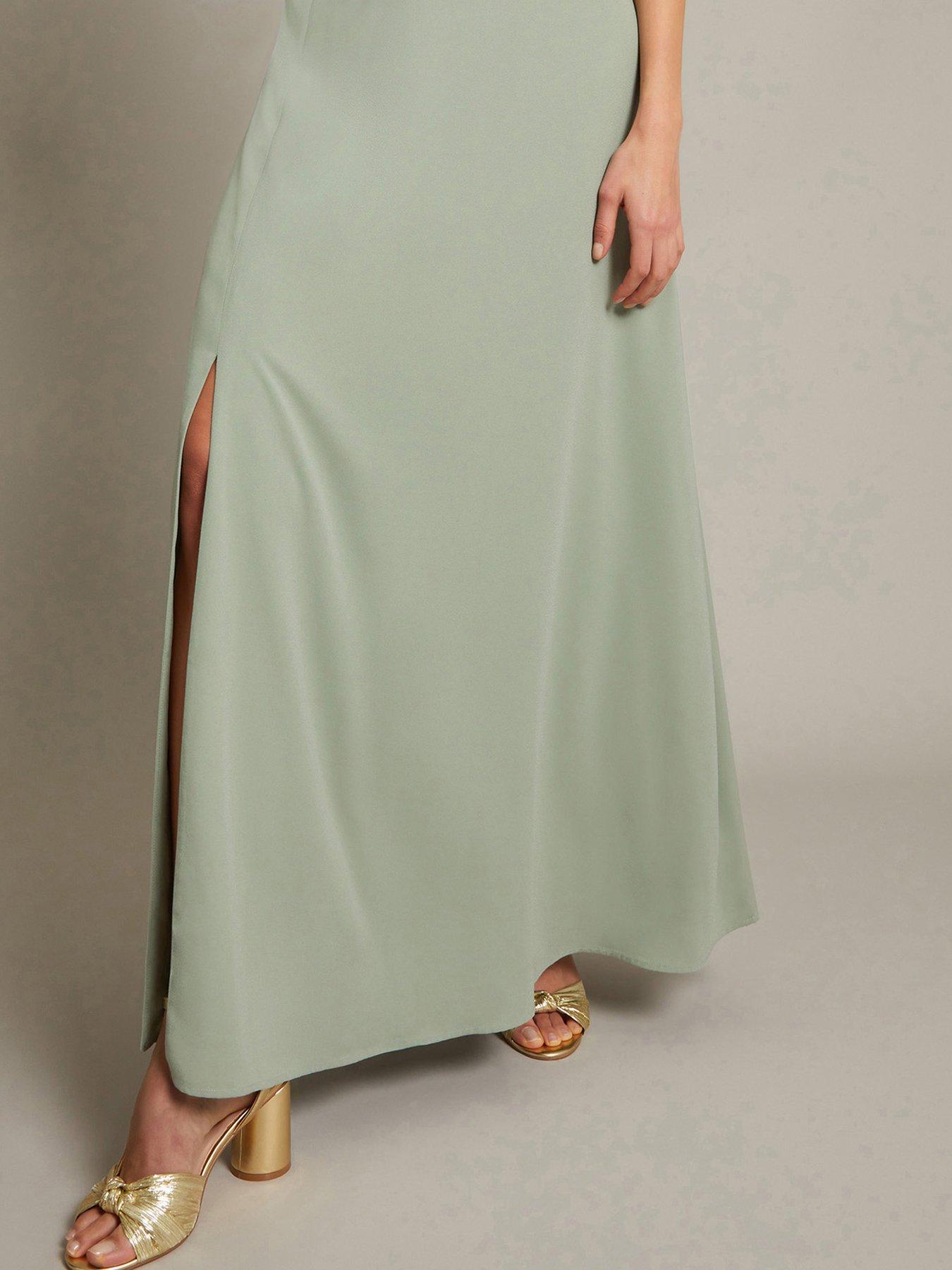 Image 5 of 5 of Monsoon Monica Halter Dress - Green