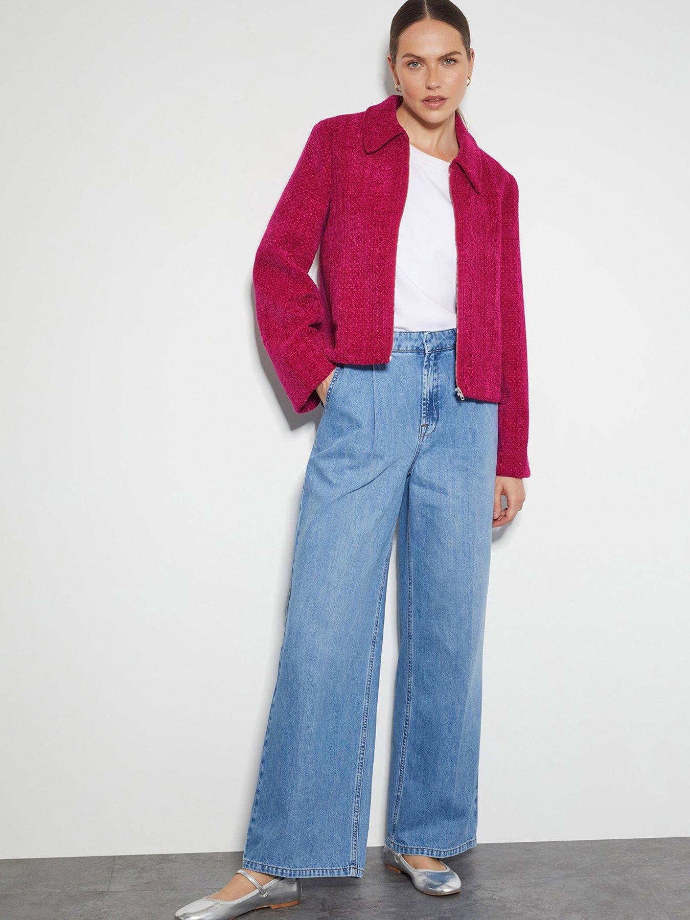Image 5 of 5 of Monsoon Teagan Tweed Jacket - Pink