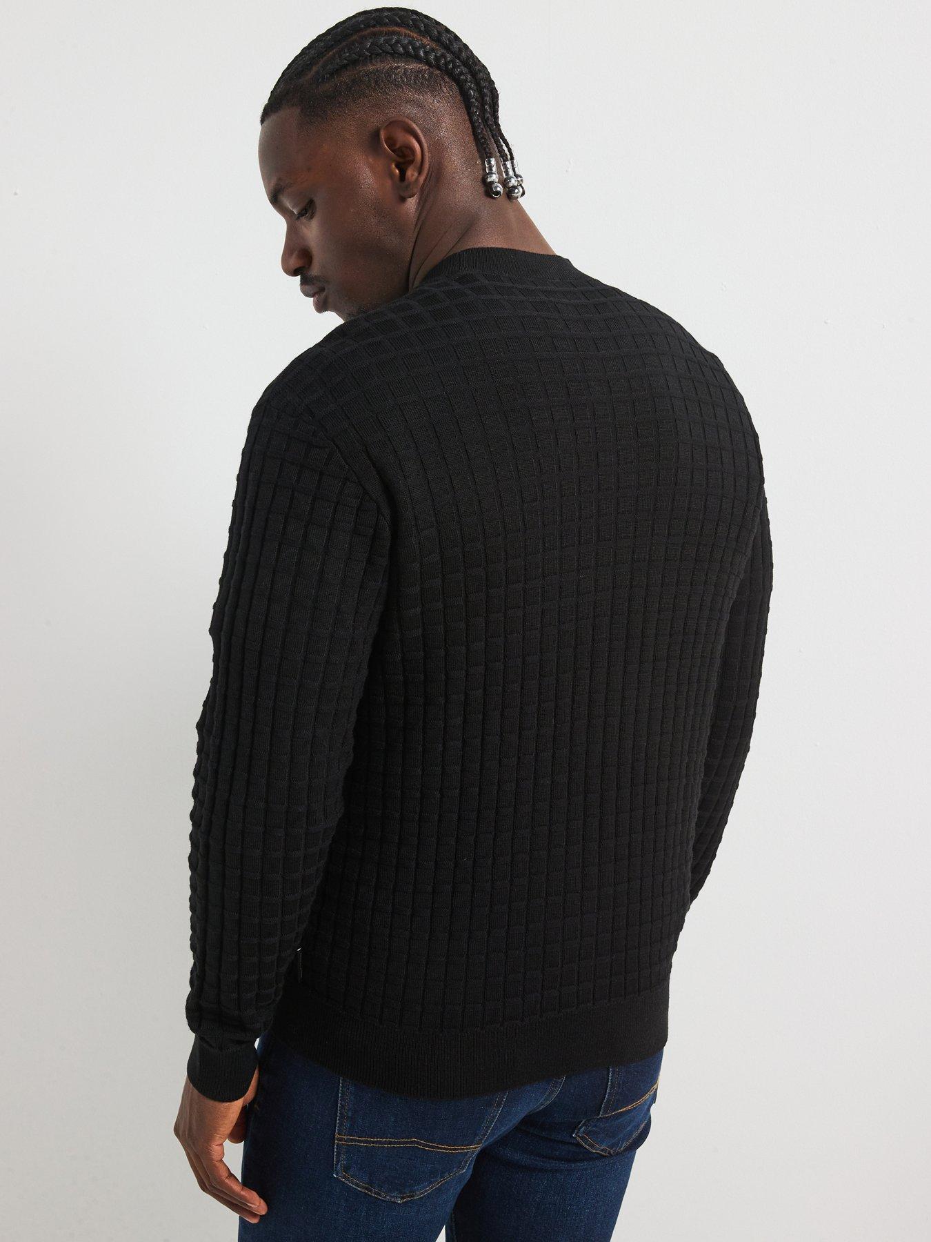 armani-exchange-knitted-jumper-blackstillFront