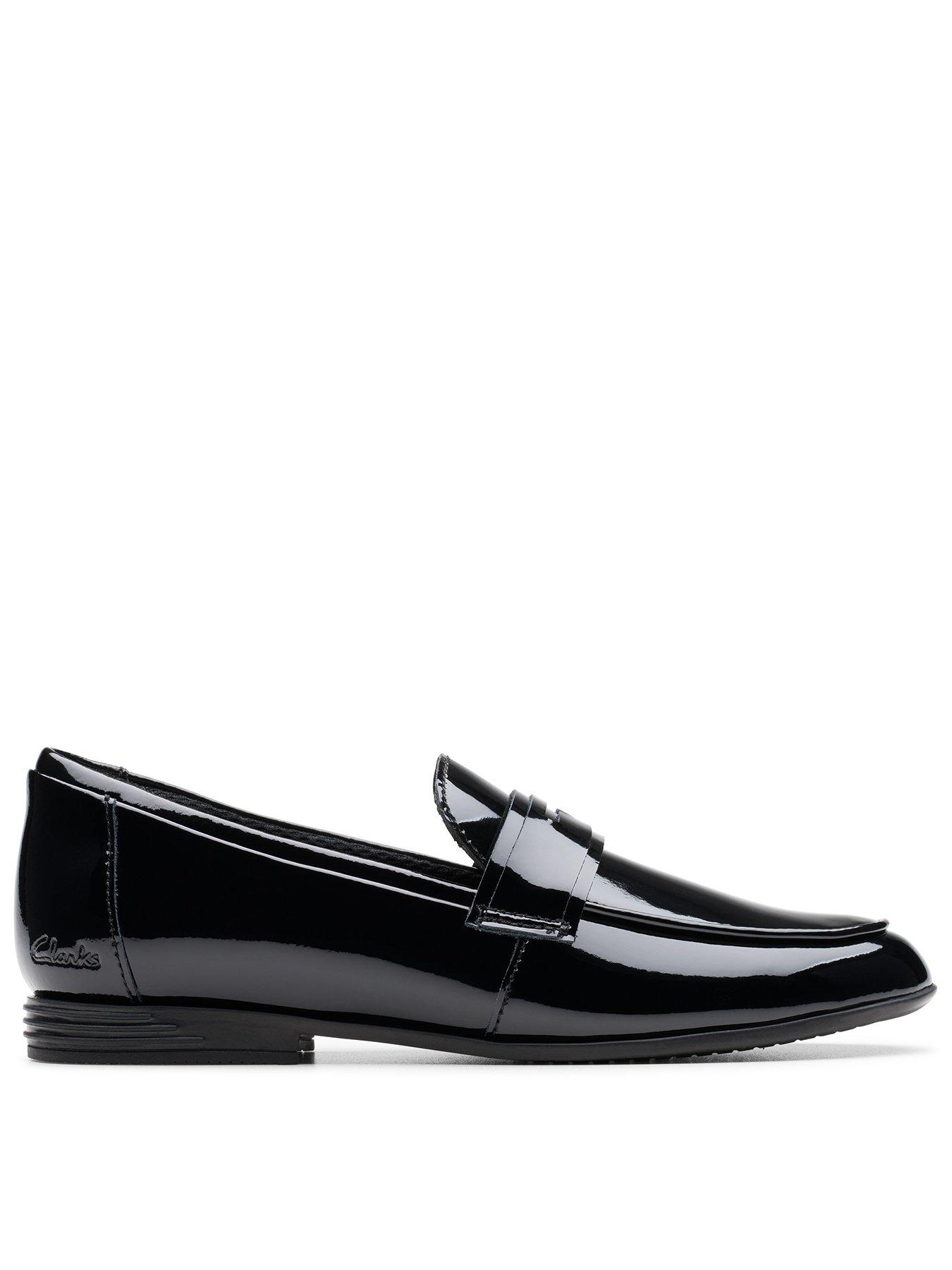 Image 1 of 7 of Clarks Finja&nbsp;Bright School Shoe - Black
