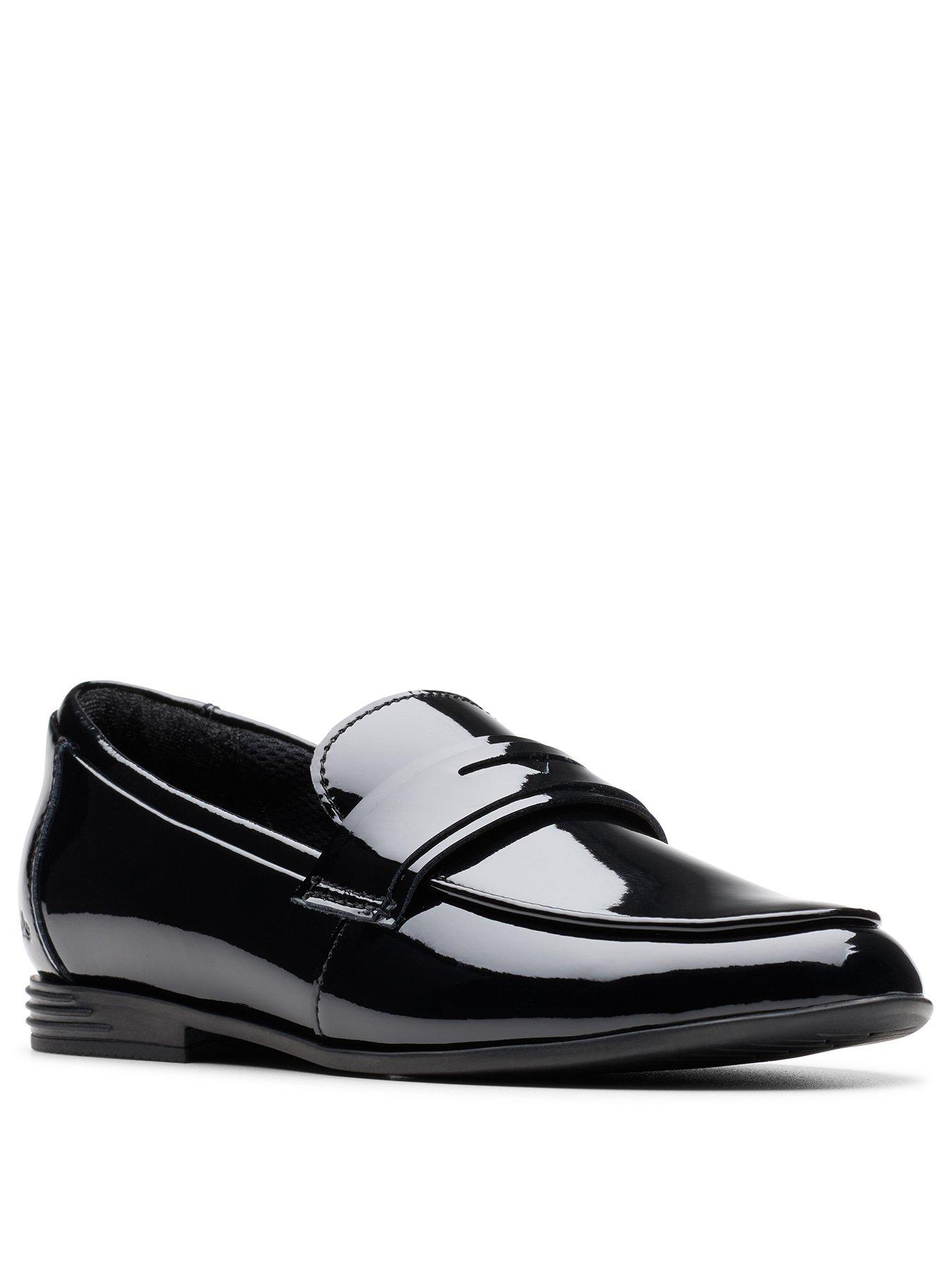 Image 2 of 7 of Clarks Finja&nbsp;Bright School Shoe - Black