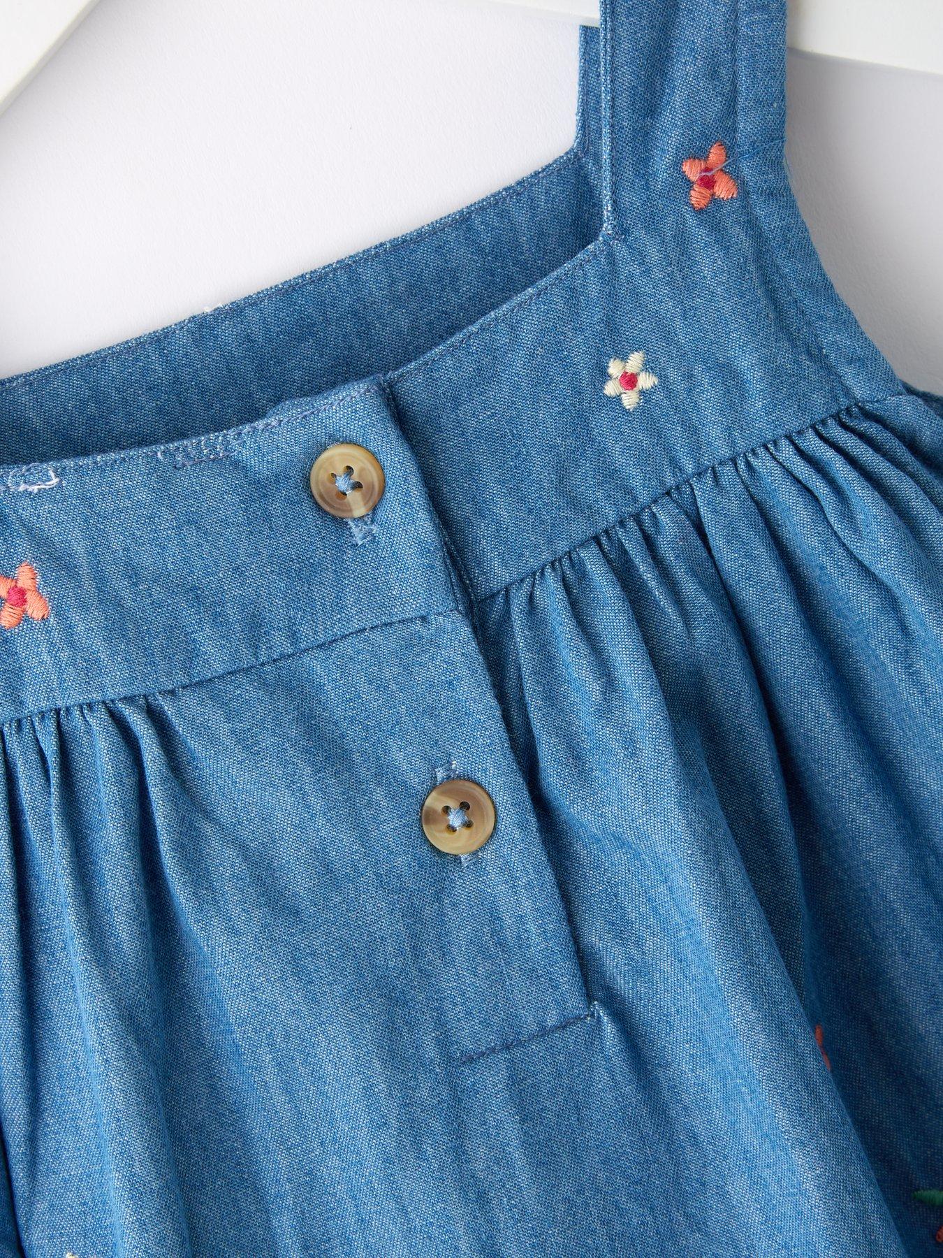 Image 4 of 6 of Mini V by Very Embroidered Chambray Co Ord - Blue