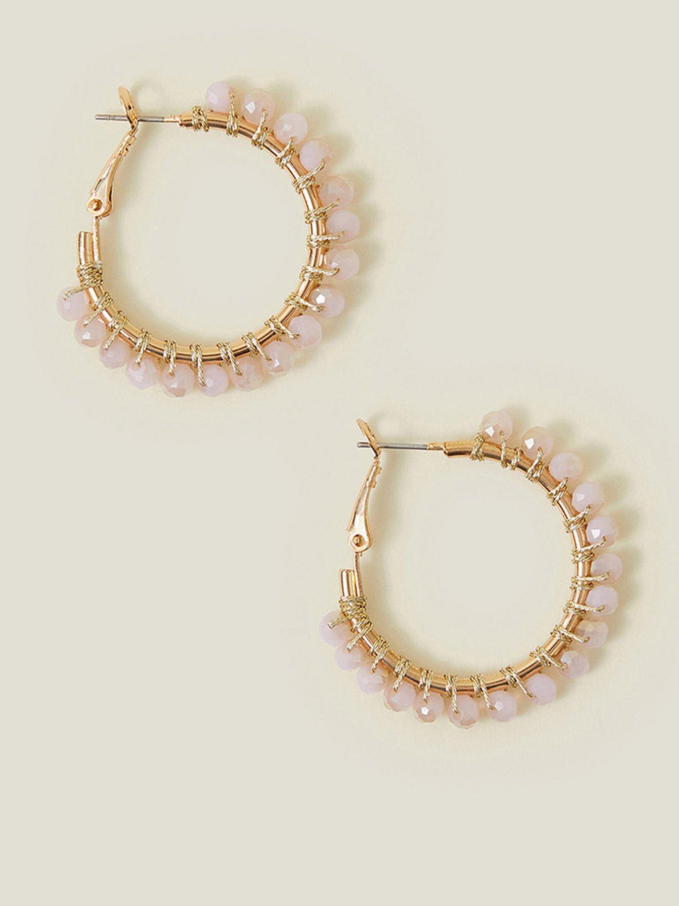 accessorize-facet-bead-hoop-earrings