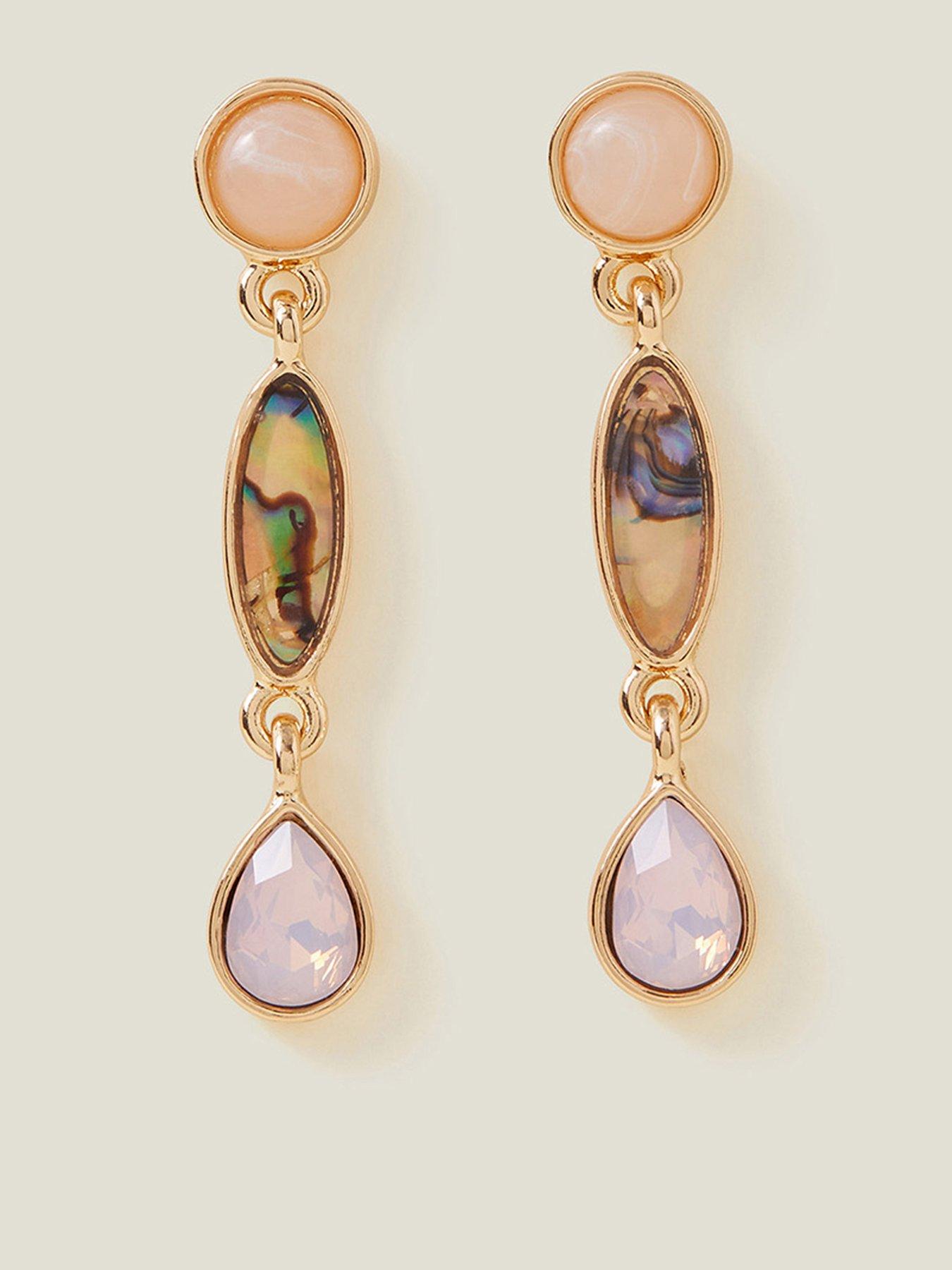 accessorize-triple-stone-drop-earrings