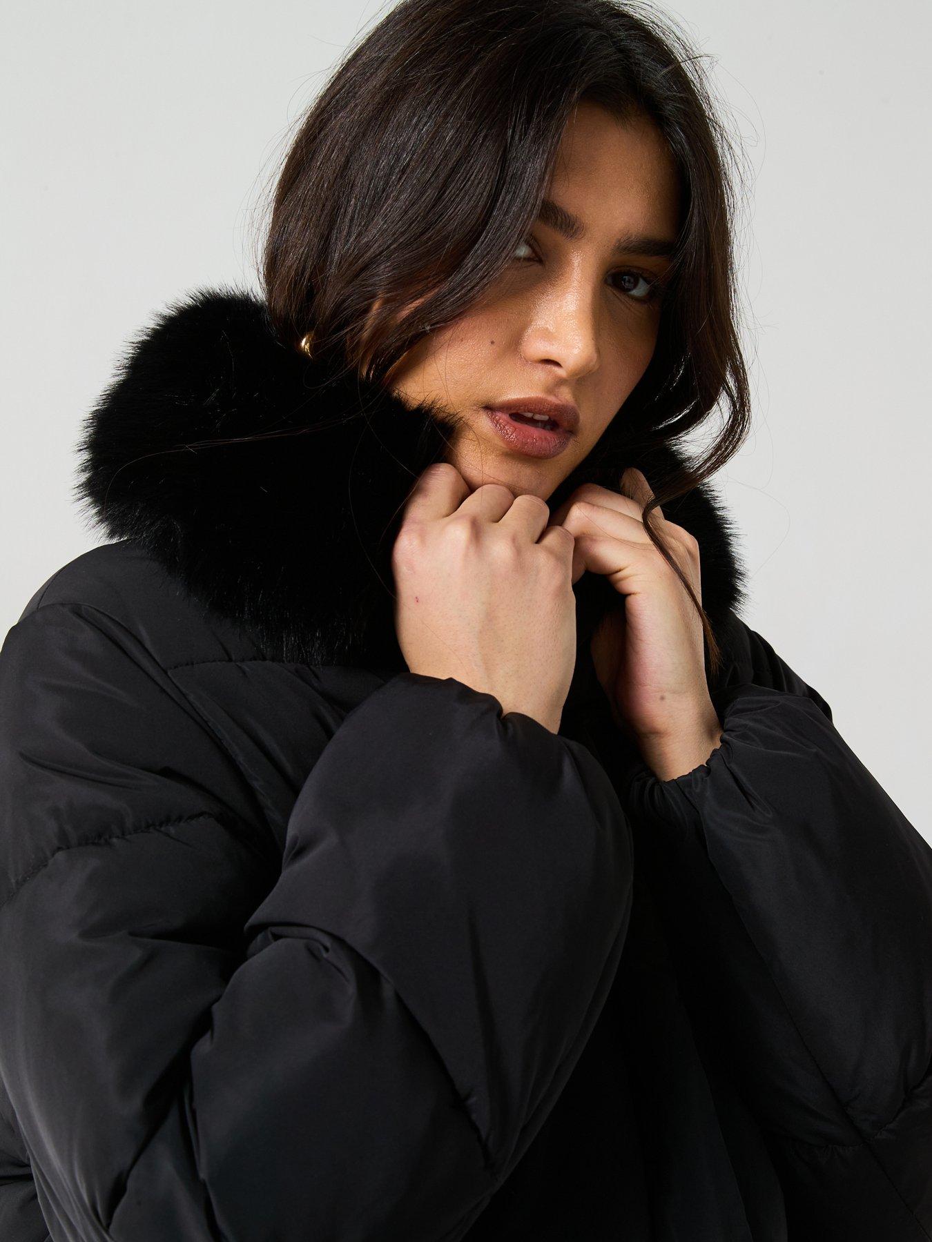 mango-faux-fur-short-puffer-jacket-blackoutfit