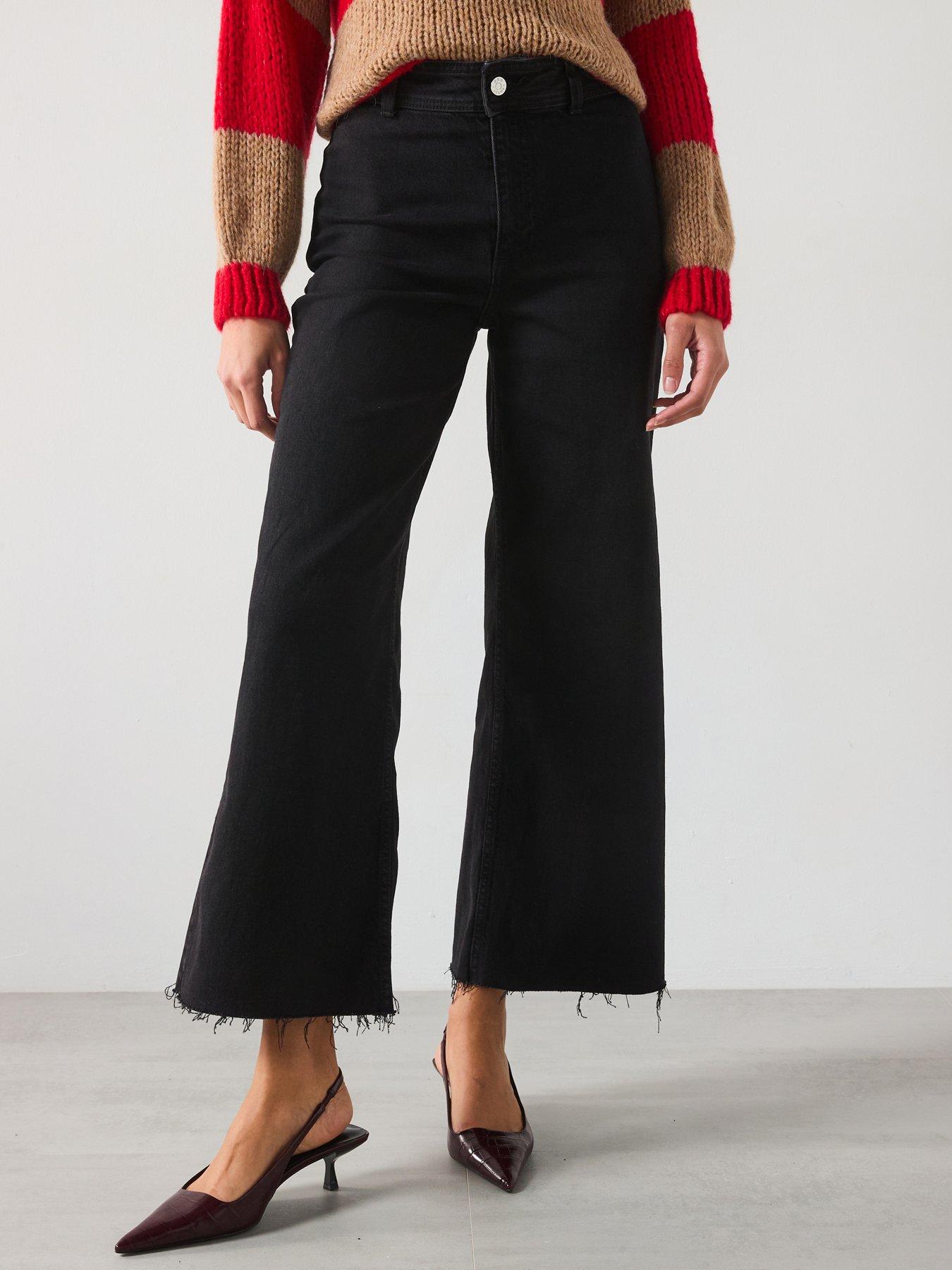 mango-wide-leg-culotte-jean-black