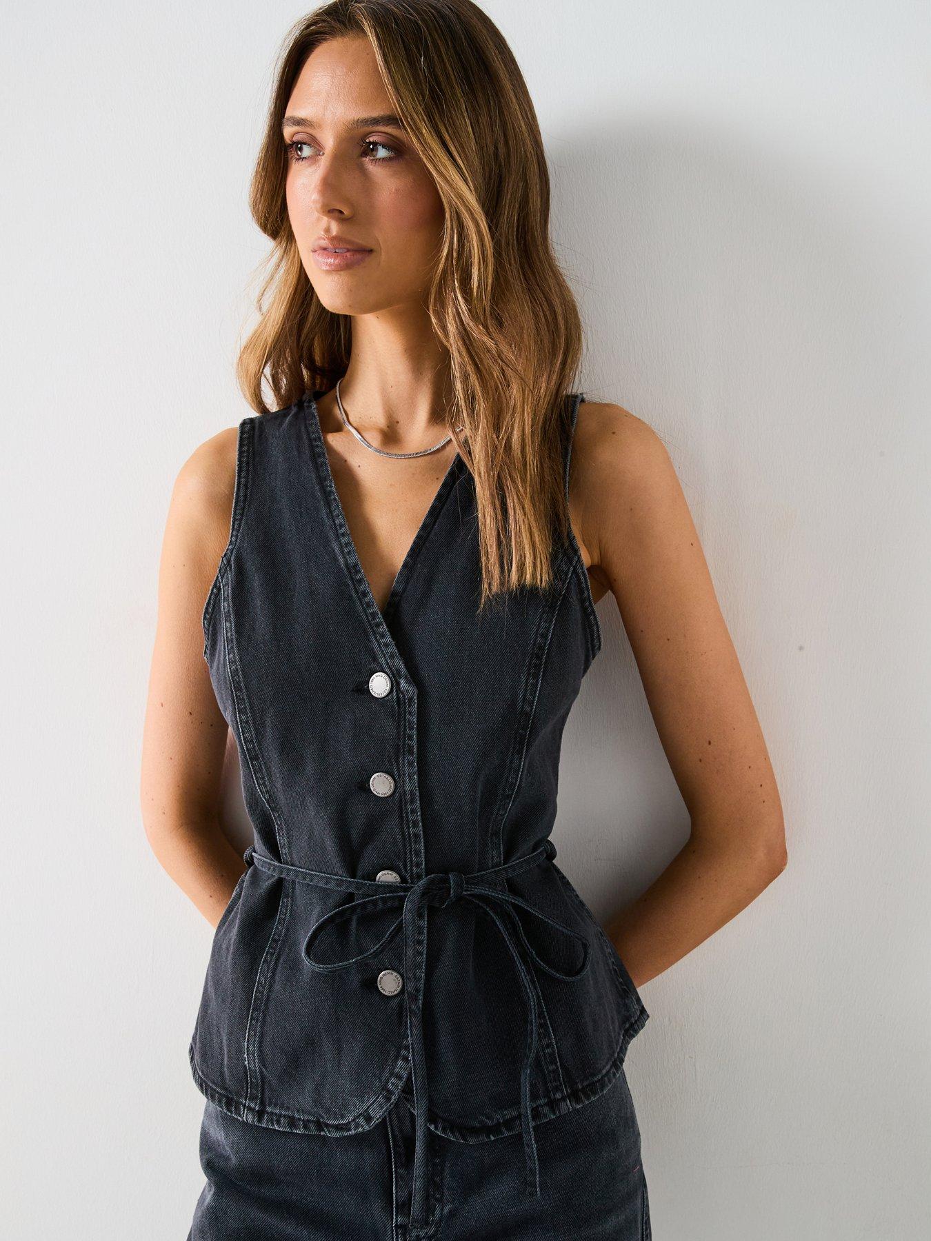 mango-grey-denim-waistcoat