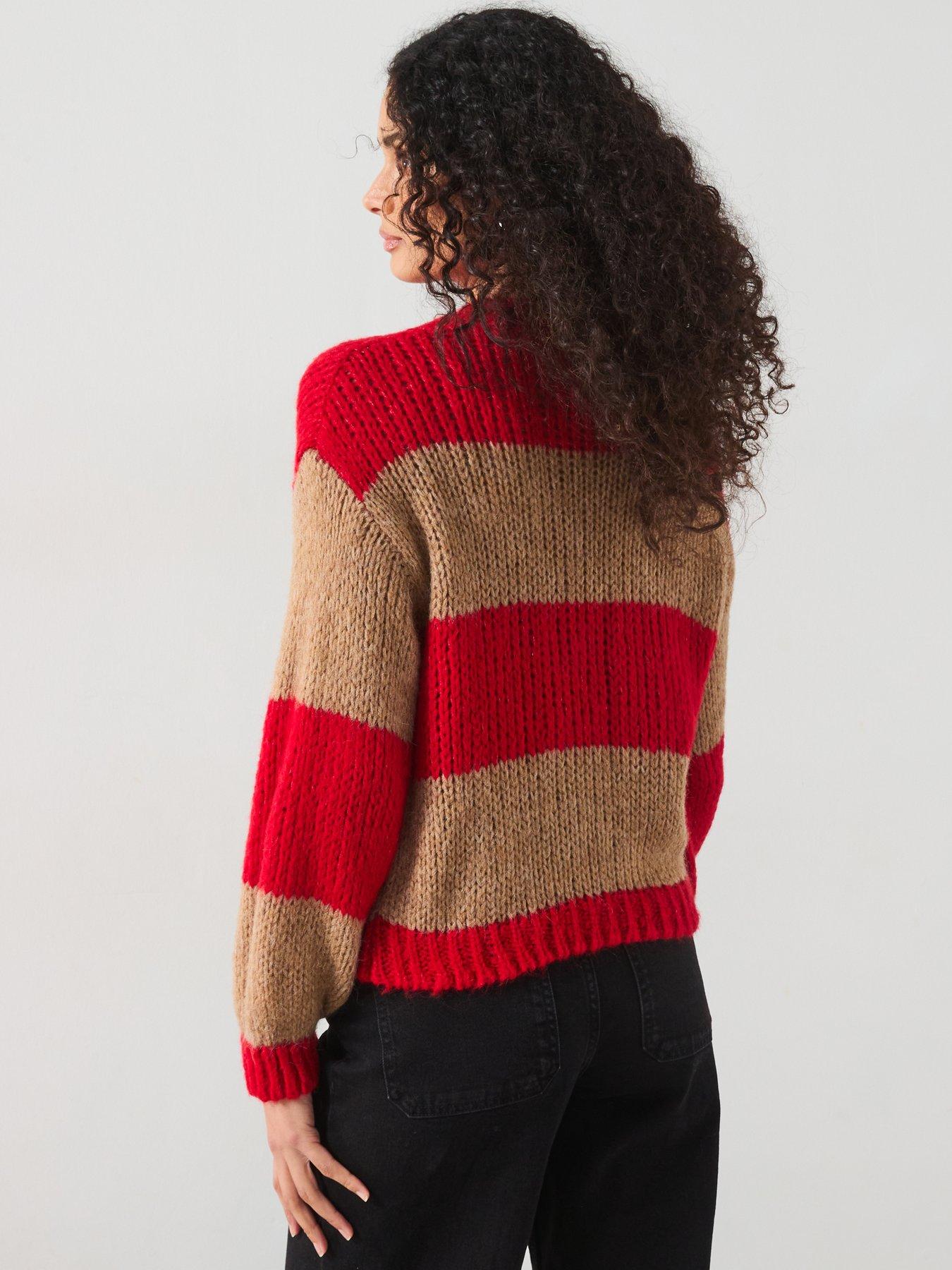 Image 2 of 6 of Mango Striped Jumper - Red