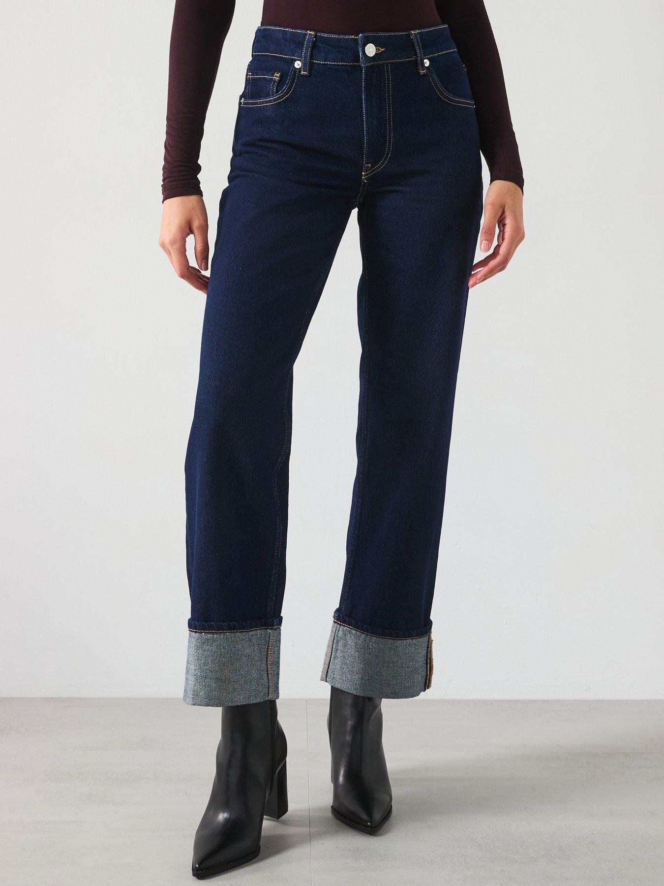 mango-turn-up-hem-jean-dark-blue