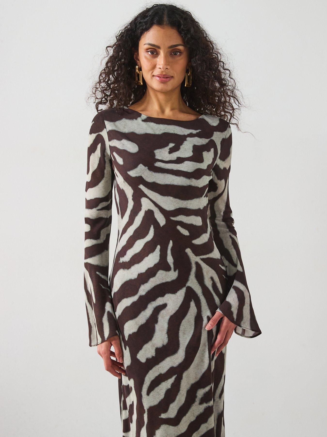 mango-zebra-print-dress--browndetail