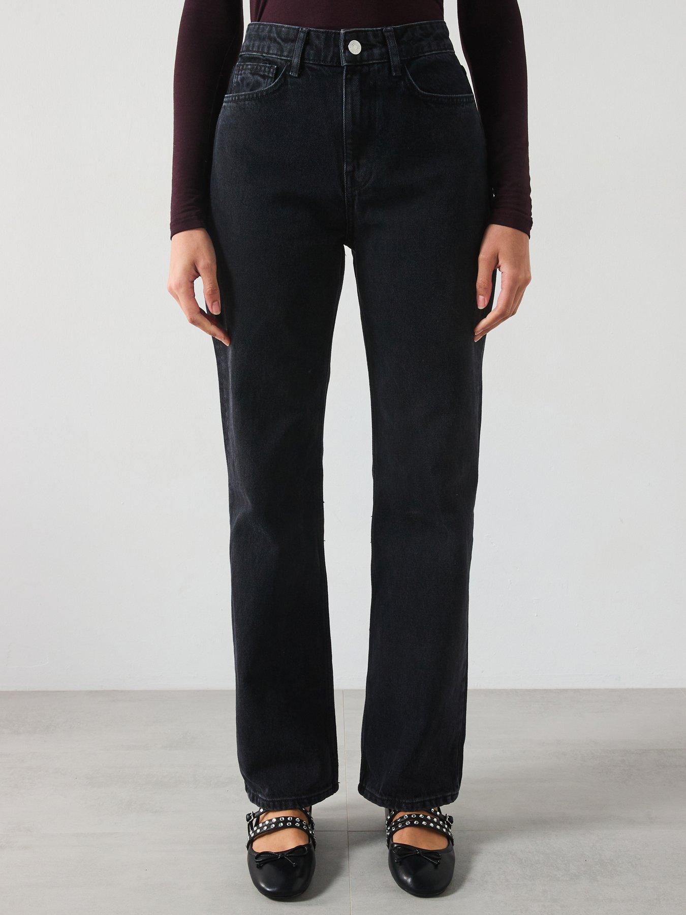 mango-matilda-medium-rise-straight-fit-jeans-black