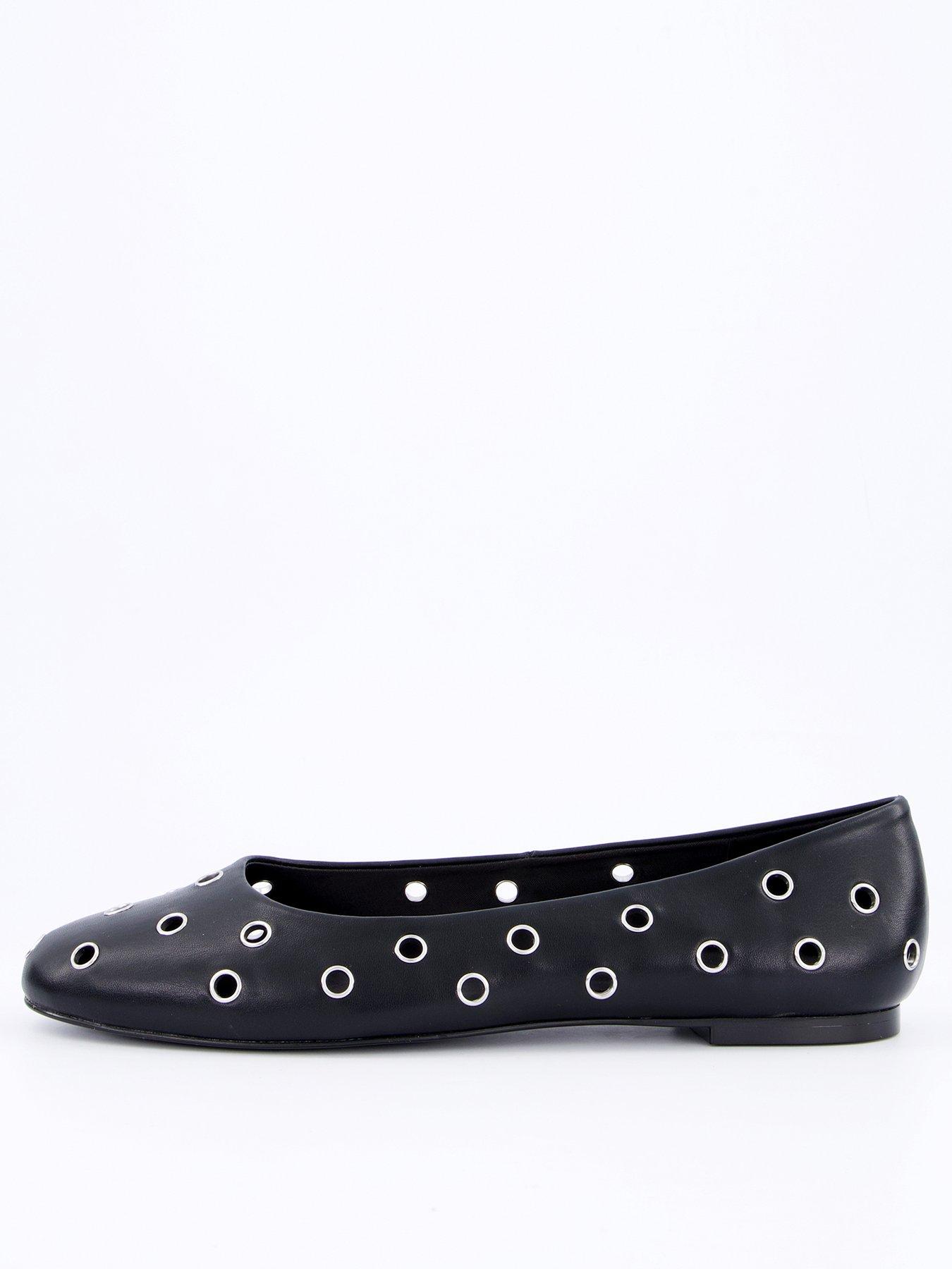 Image 1 of 7 of Mango Die Cut Ballerinas - Black