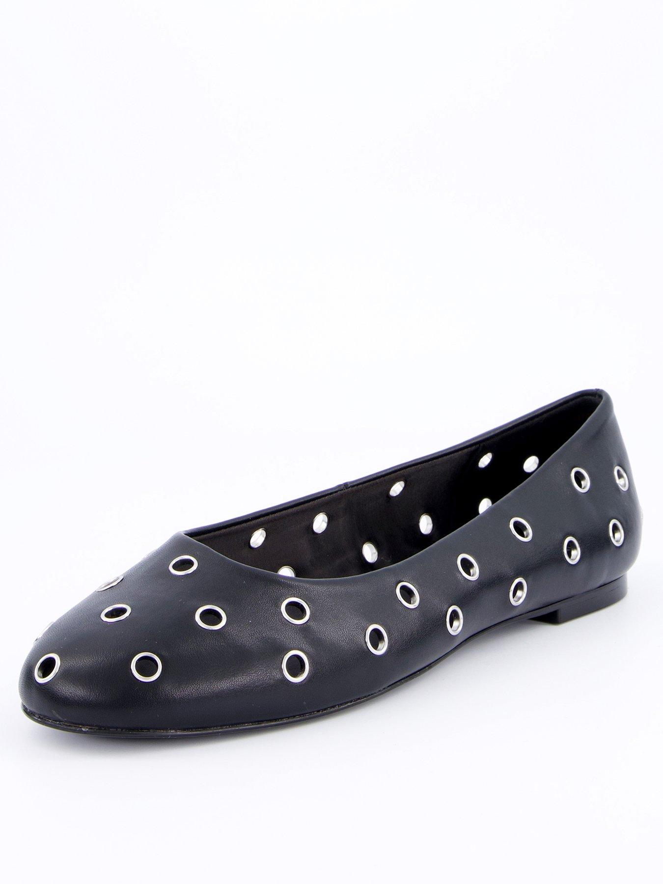 Image 2 of 7 of Mango Die Cut Ballerinas - Black