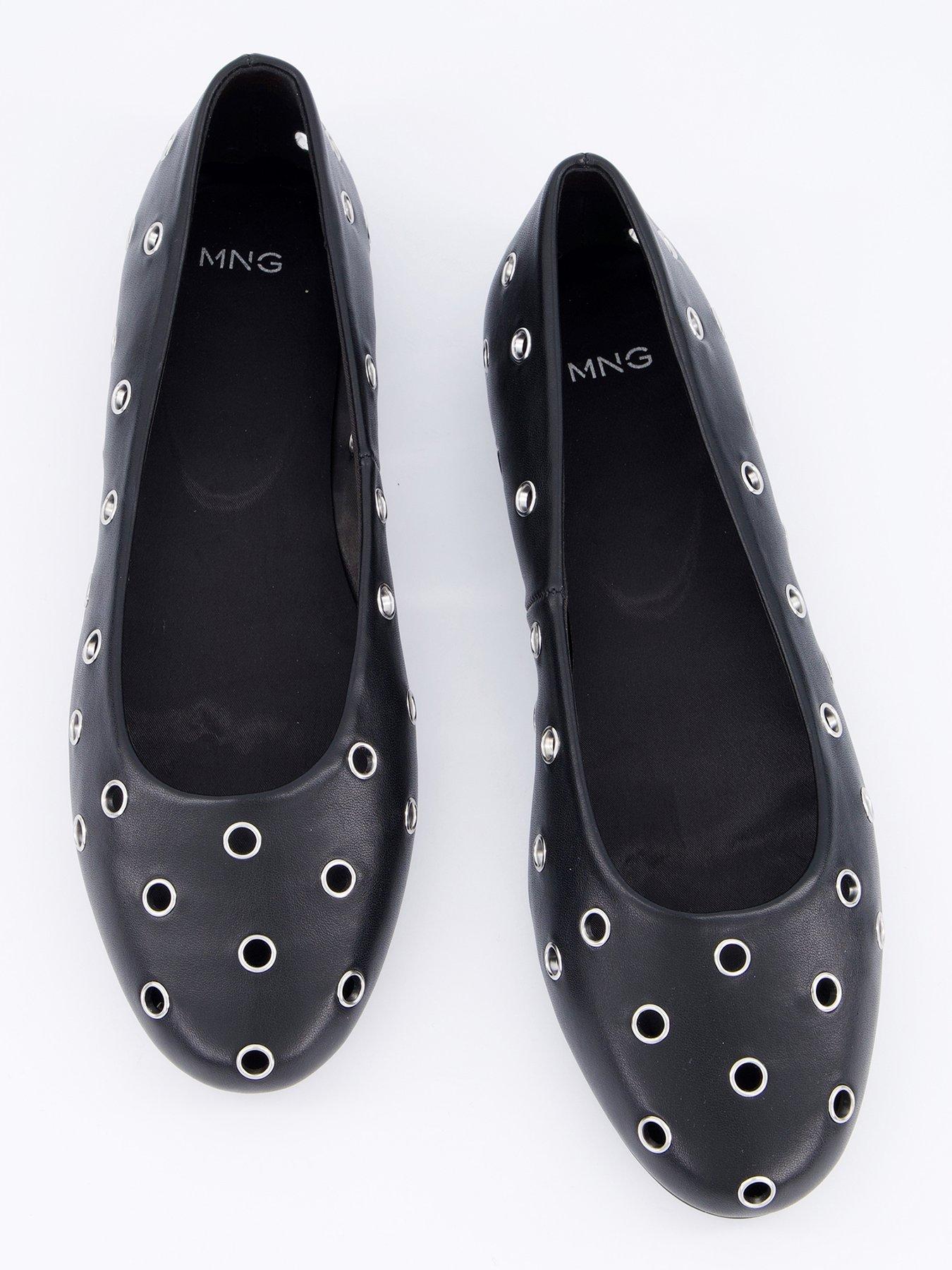 Image 3 of 7 of Mango Die Cut Ballerinas - Black