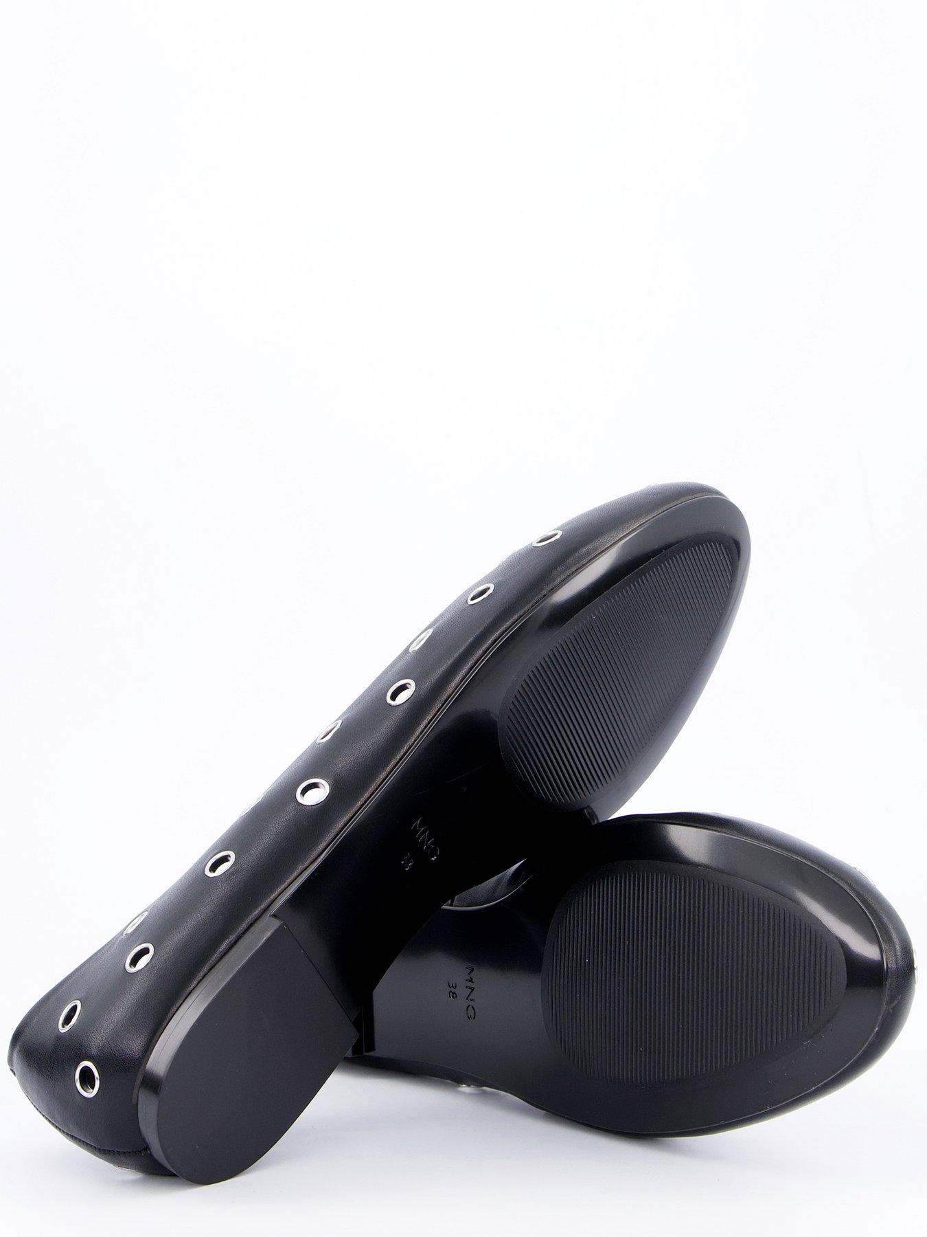 Image 4 of 7 of Mango Die Cut Ballerinas - Black