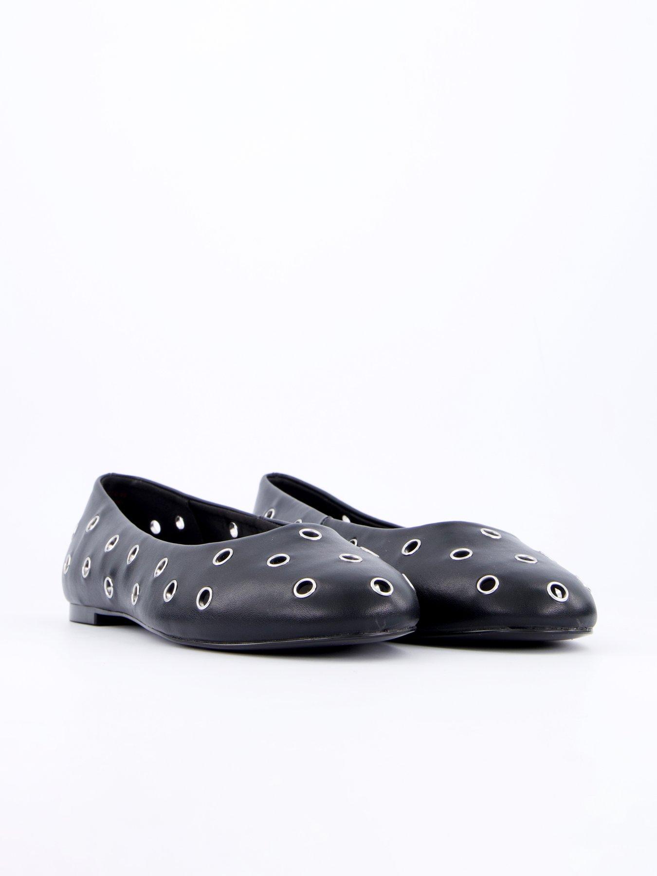 Image 6 of 7 of Mango Die Cut Ballerinas - Black