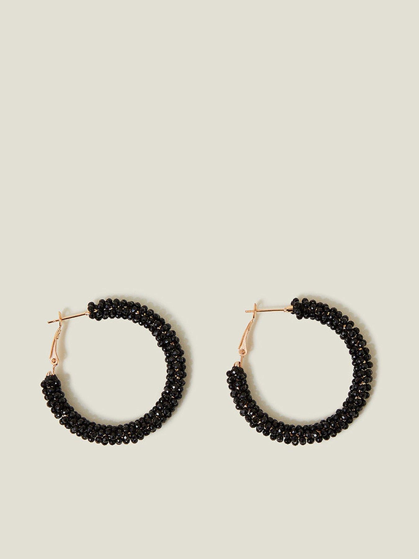 accessorize-facet-bead-hoop-earrings