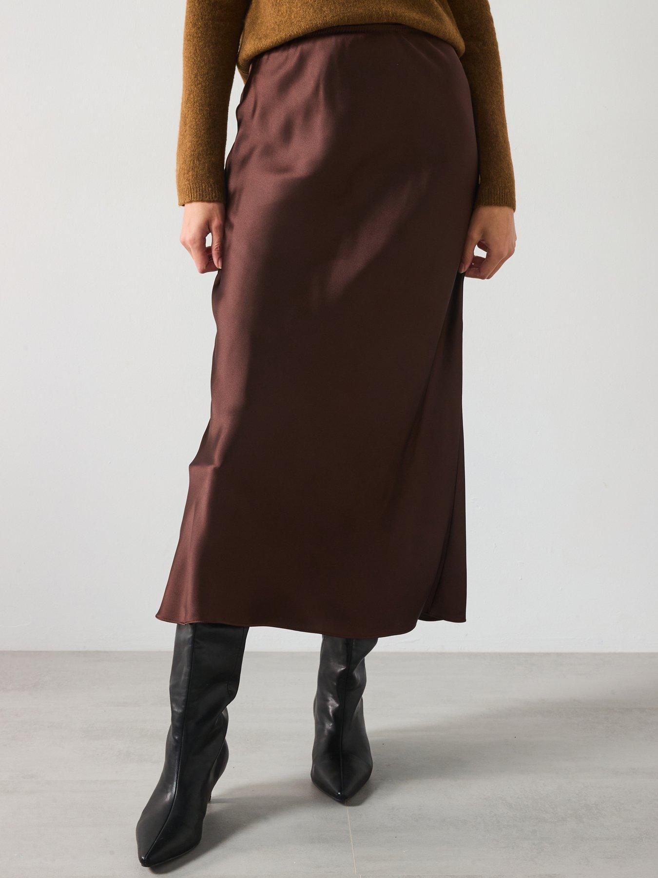 mango-satin-midi-skirt--brown