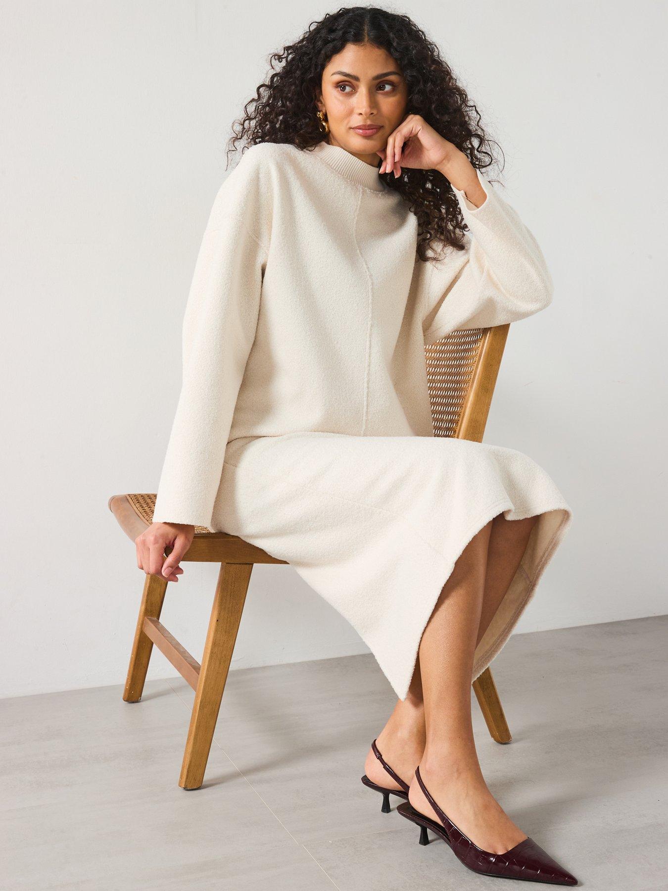 Image 4 of 6 of Mango Knitted Skirt - Cream