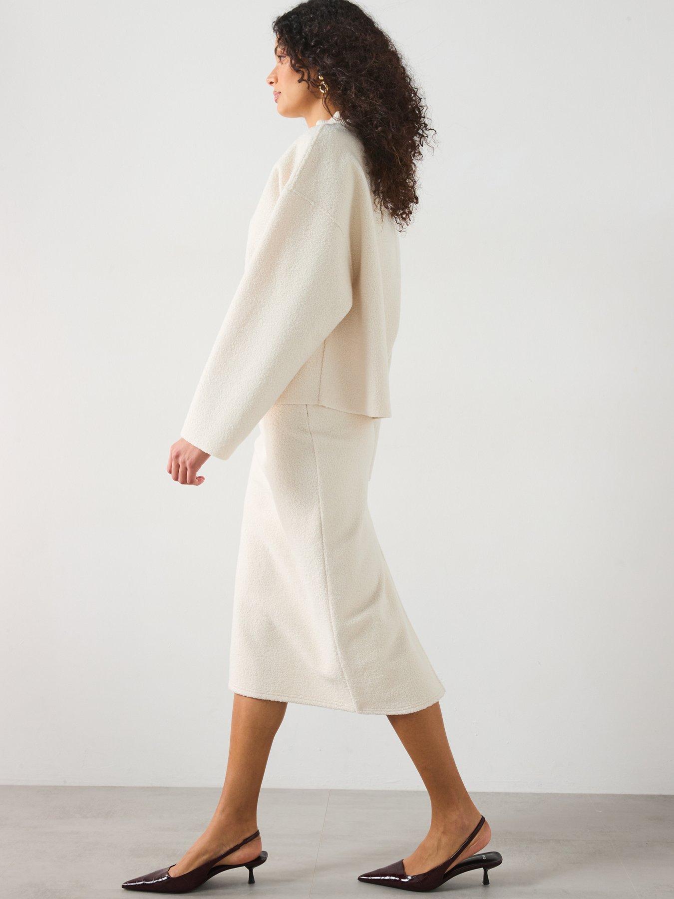 Image 6 of 6 of Mango Knitted Skirt - Cream