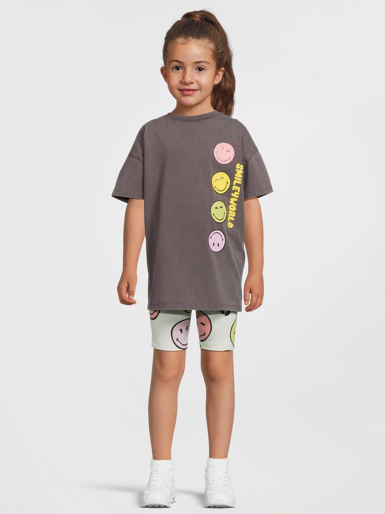 undefined Acid Wash T-Shirt And Cycling Short Set - Multi