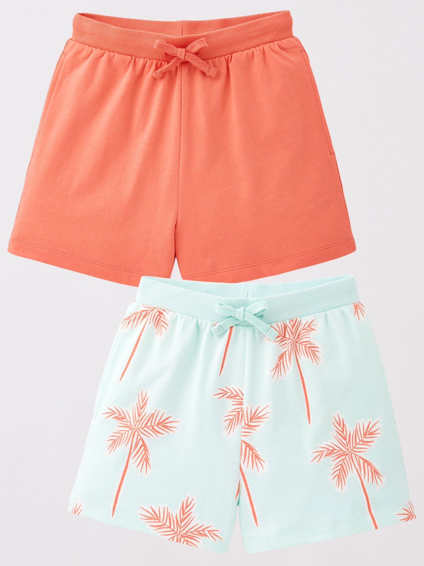 V by Very Girls 2 Pack Sweat Shorts - Palm Print