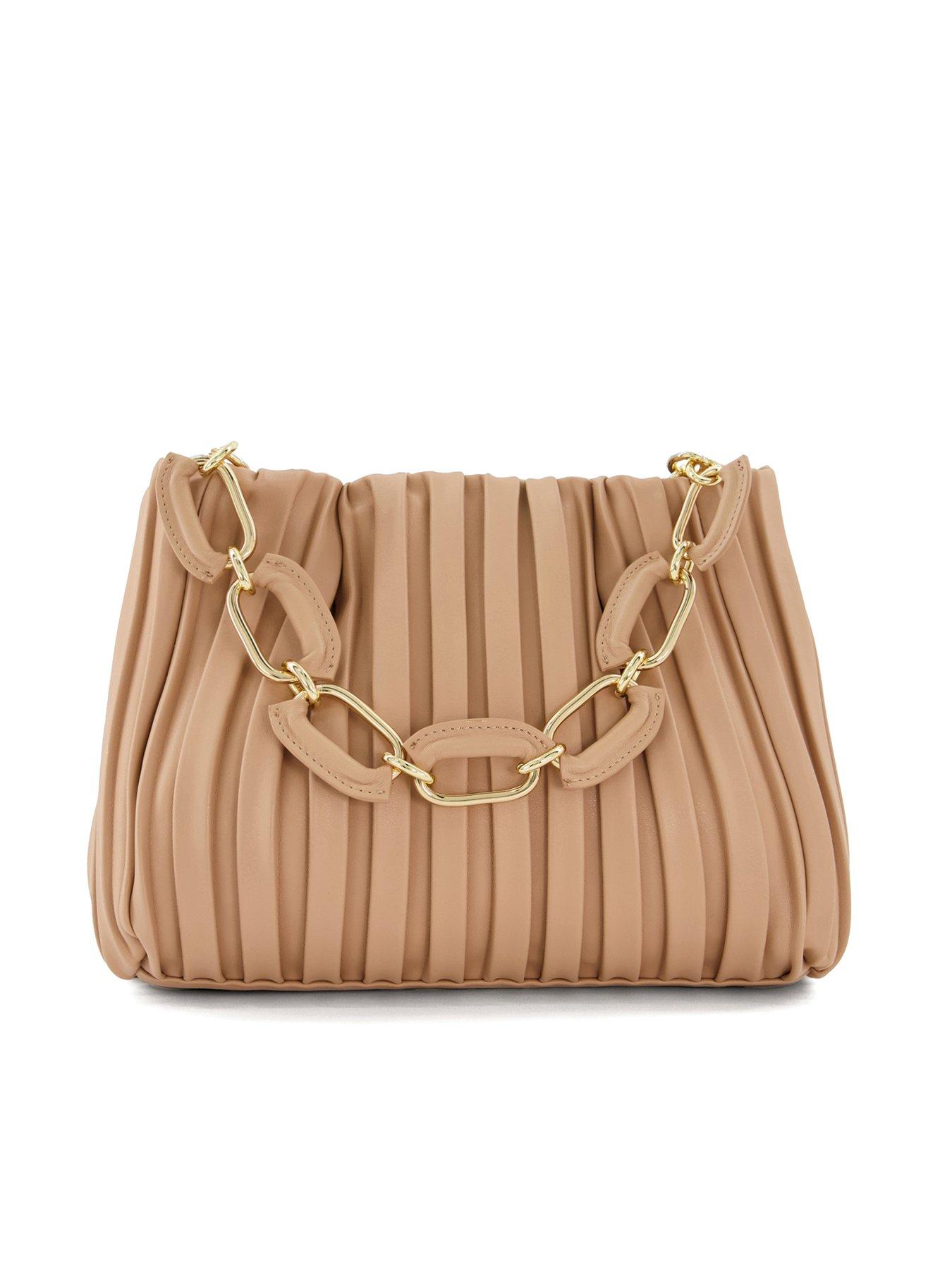 dune-london-dominie-medium-pleated-chain-handle-slouch-bag-blush