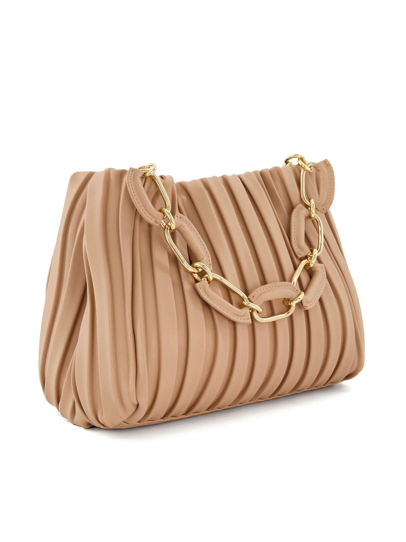 dune-london-dominie-medium-pleated-chain-handle-slouch-bag-blushback