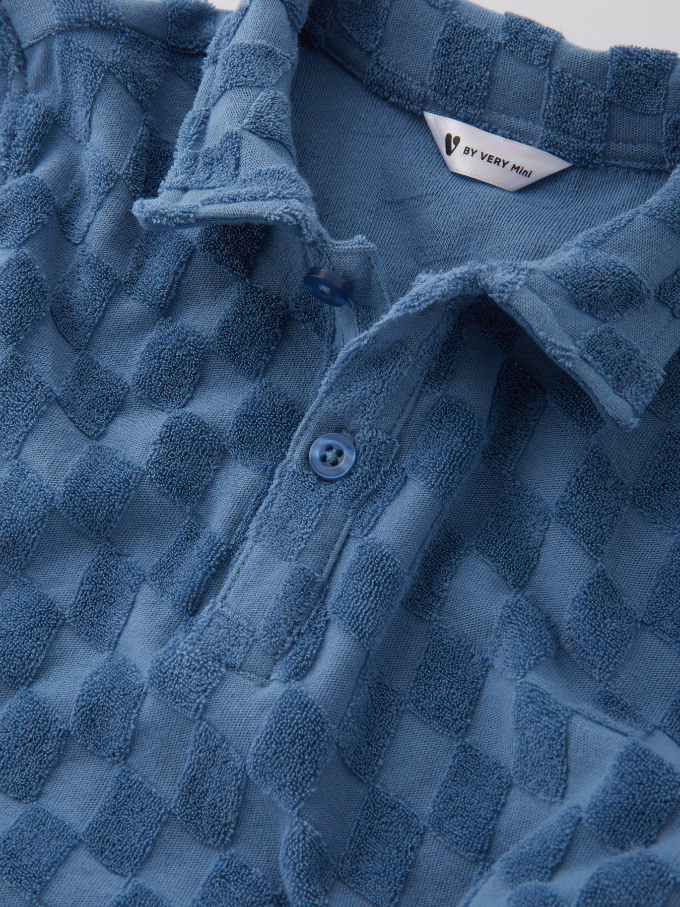 mini-v-by-very-boys-chequerboard-towelling-polo-and-short-set-blueoutfit