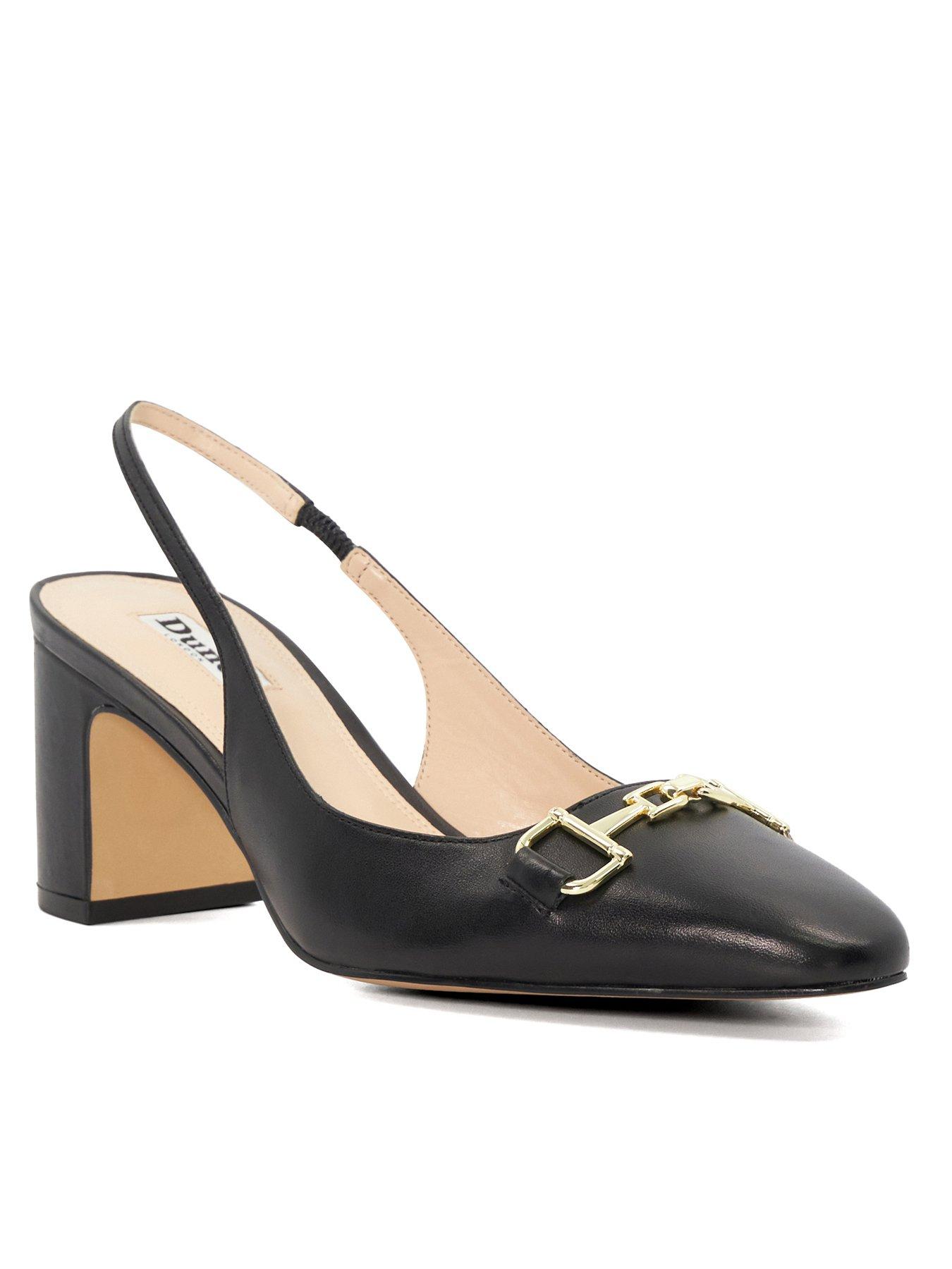 dune-london-detailed-snaffle-trim-heeled-slingback-courts-blackstillFront