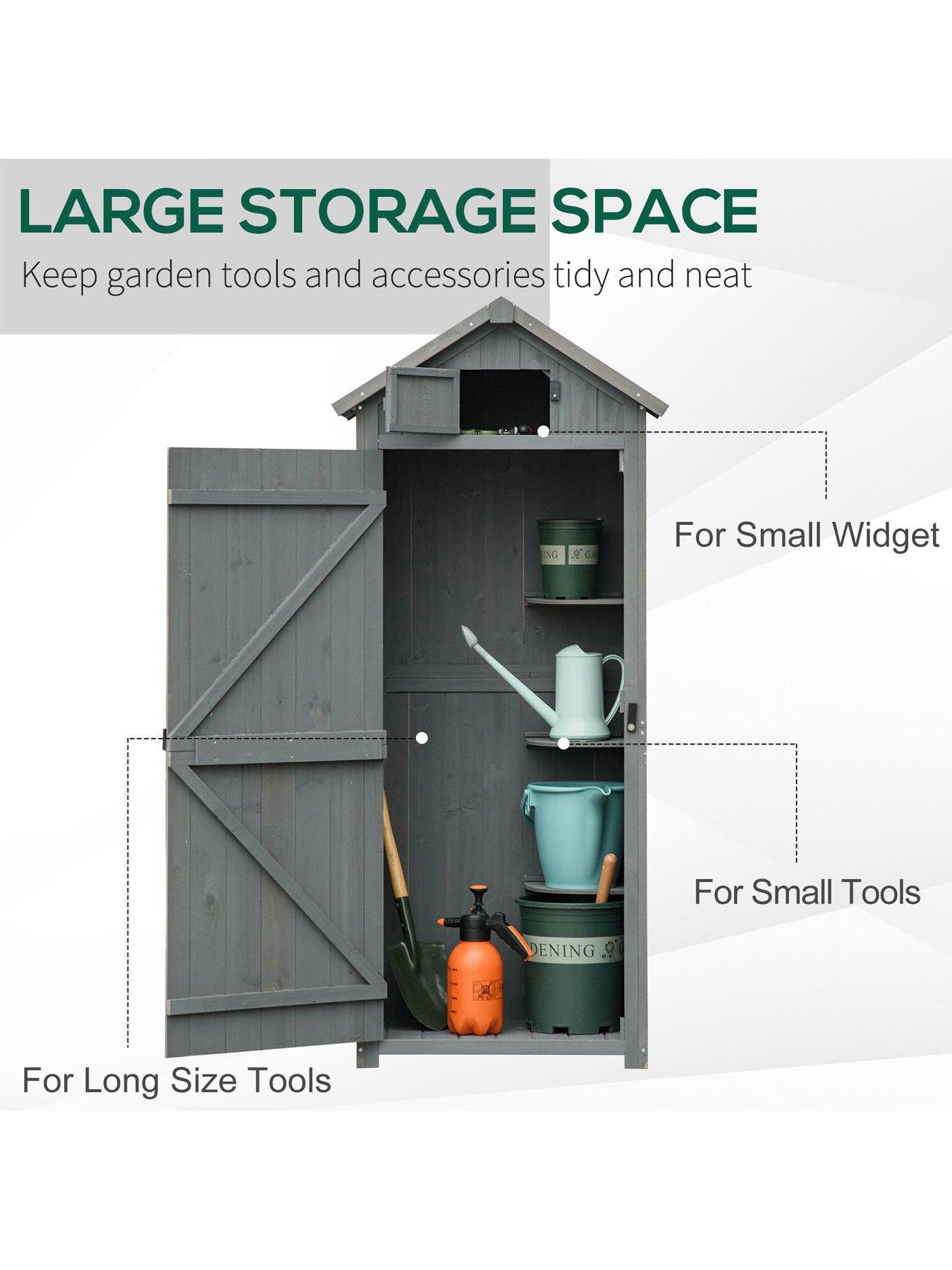 outsunny-garden-storage-shed-3-shelves-tool-house-w-asphalt-roof-77-x-54-x-179-cm-greyoutfit