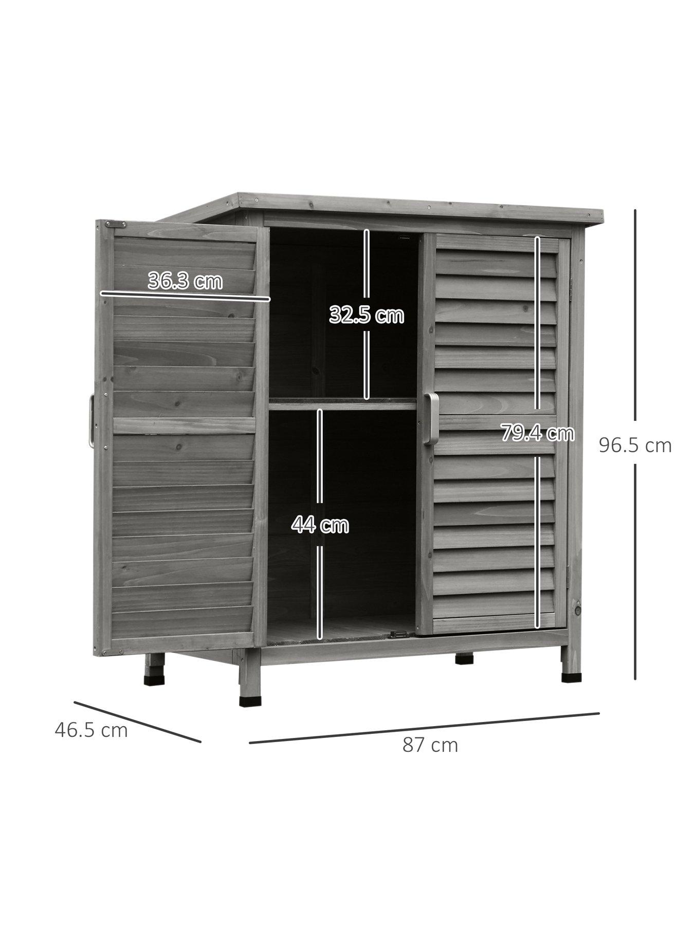 outsunny-garden-storage-shed-wooden-garage-organisation-outdoor-cabinet-w-doors-greyoutfit